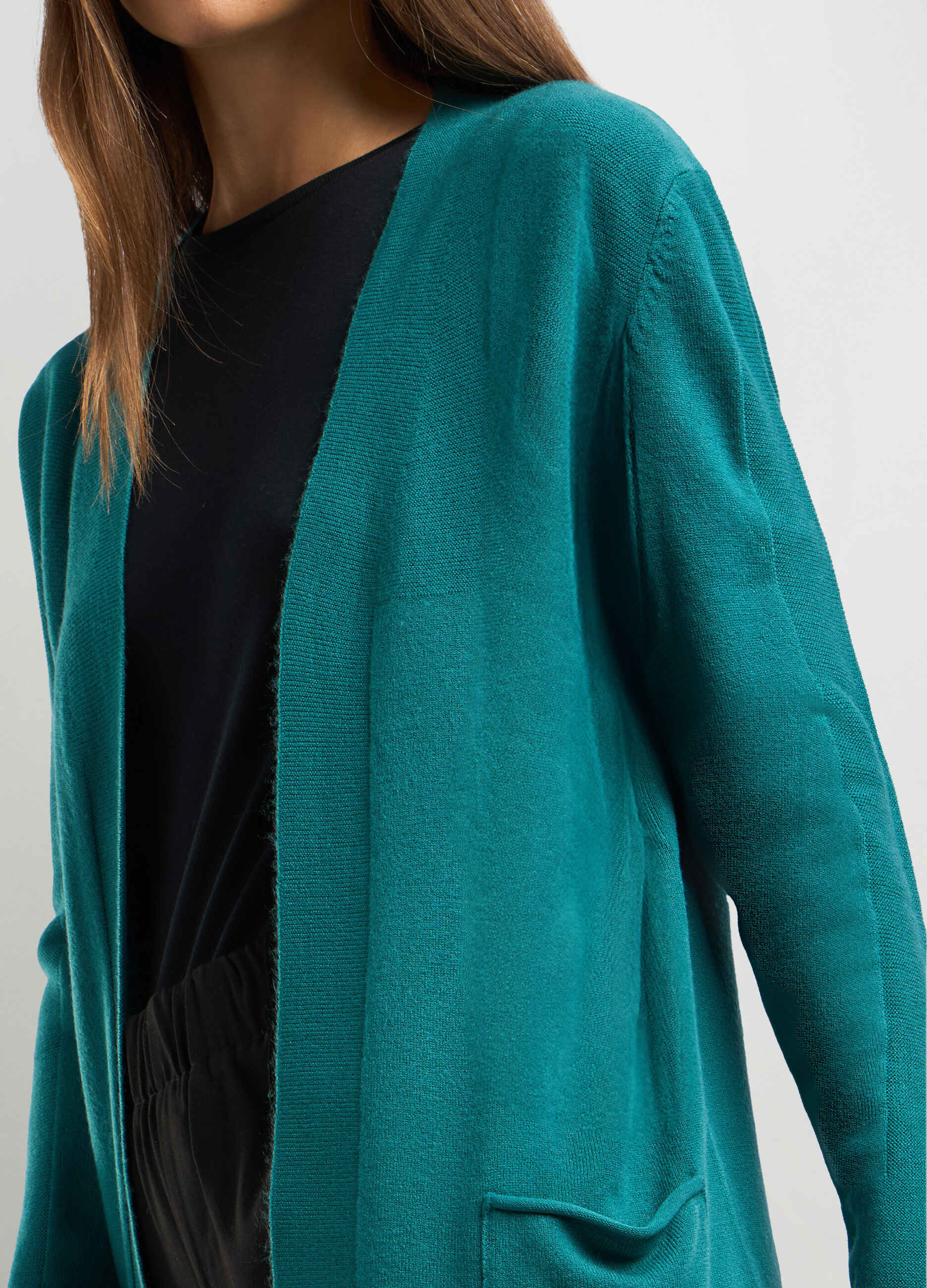 Cardigan aperto tricot donna_2