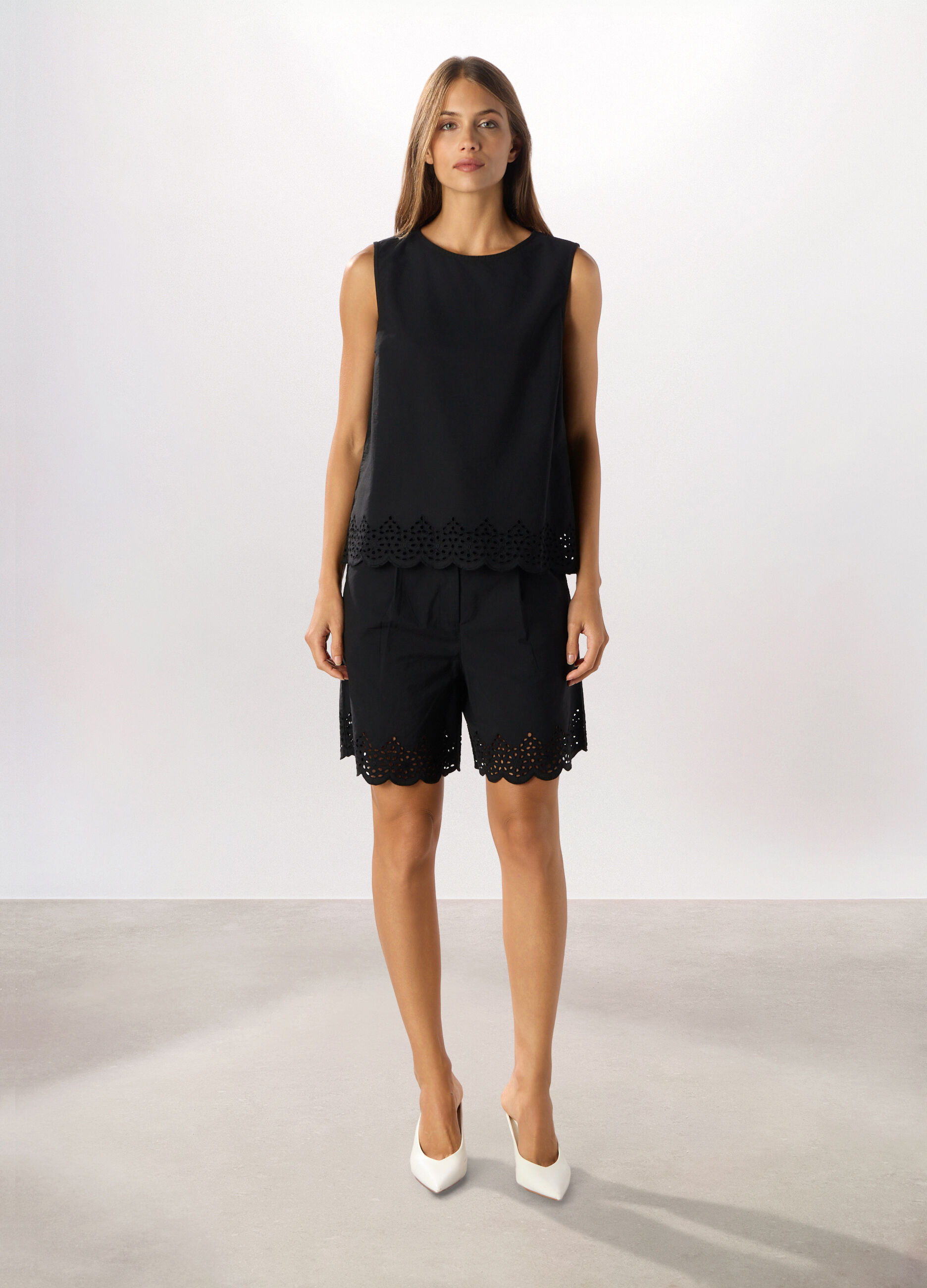 Shorts in puro cotone donna_0