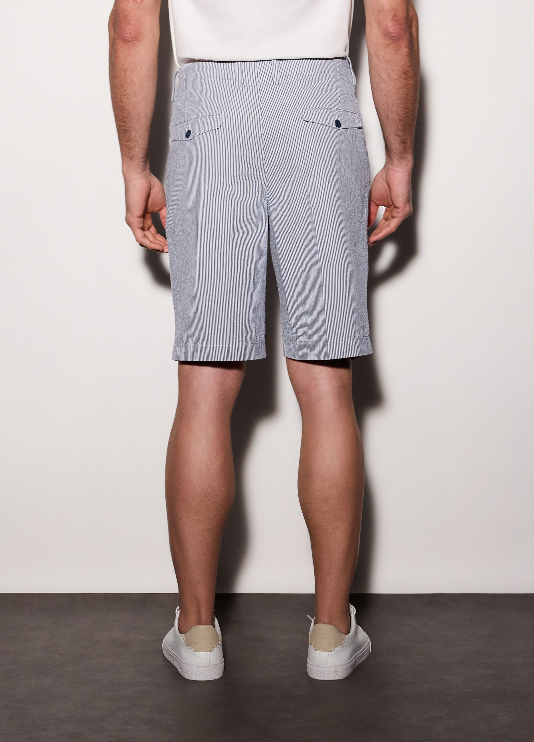 Bermuda in seersucker di cotone uomo_1