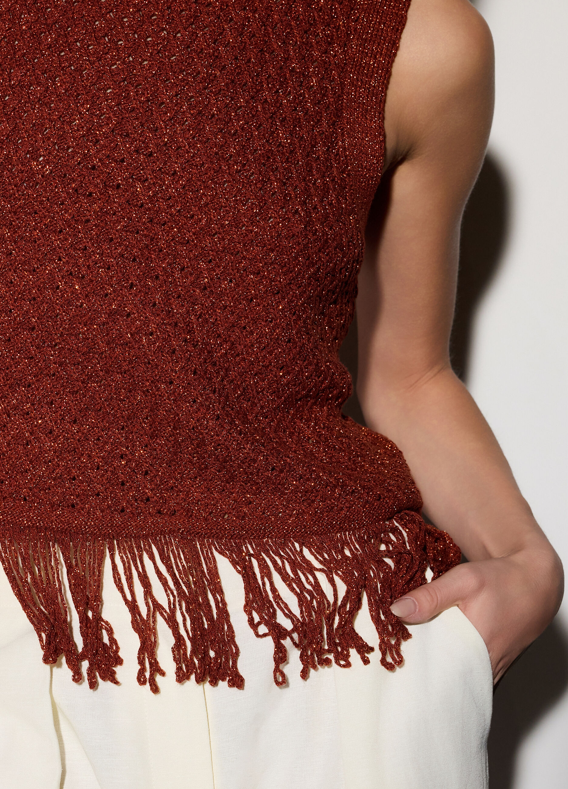 Top girocollo in maglia donna_3