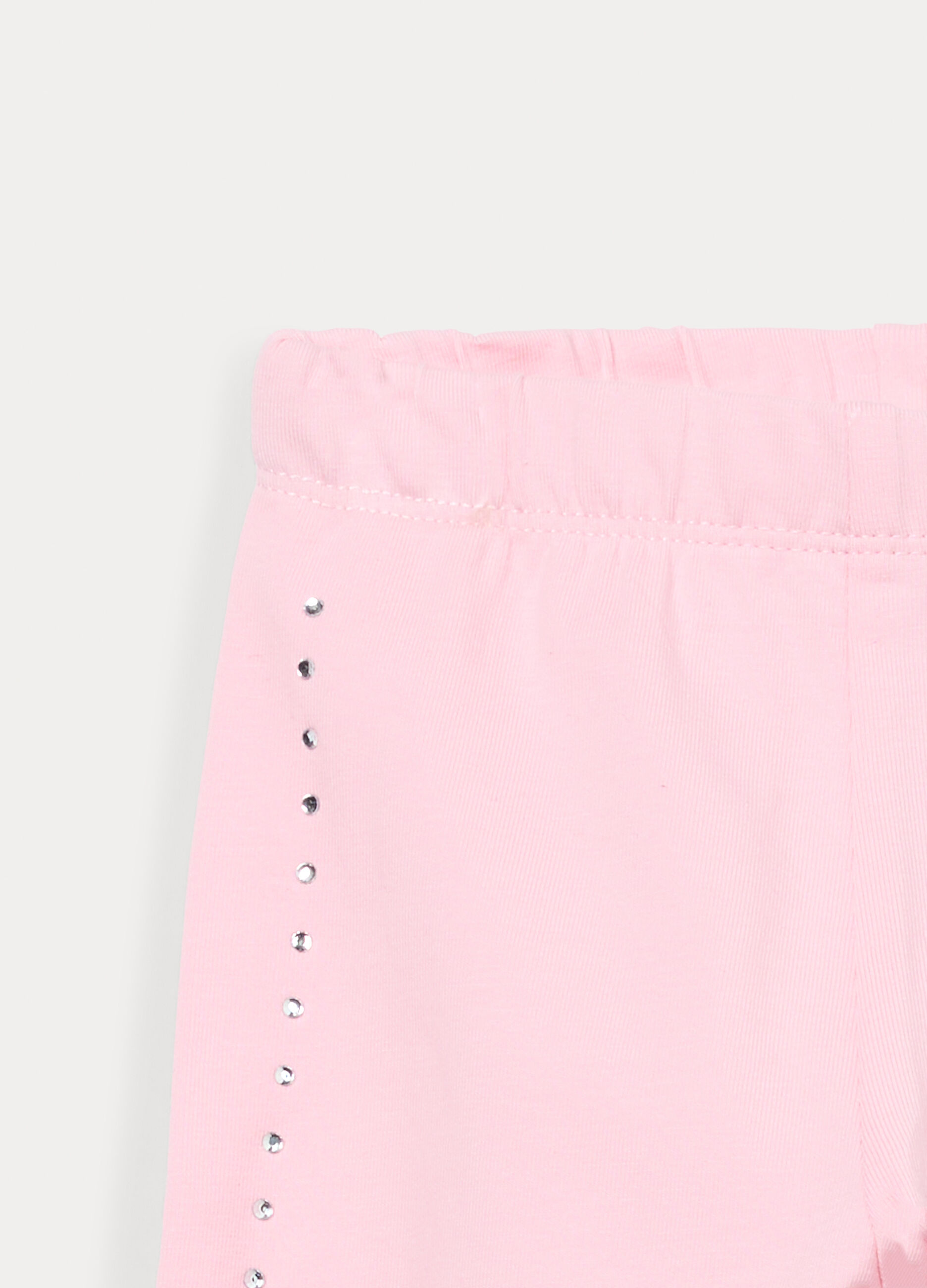 Leggings in jersey di cotone stretch bimba_2