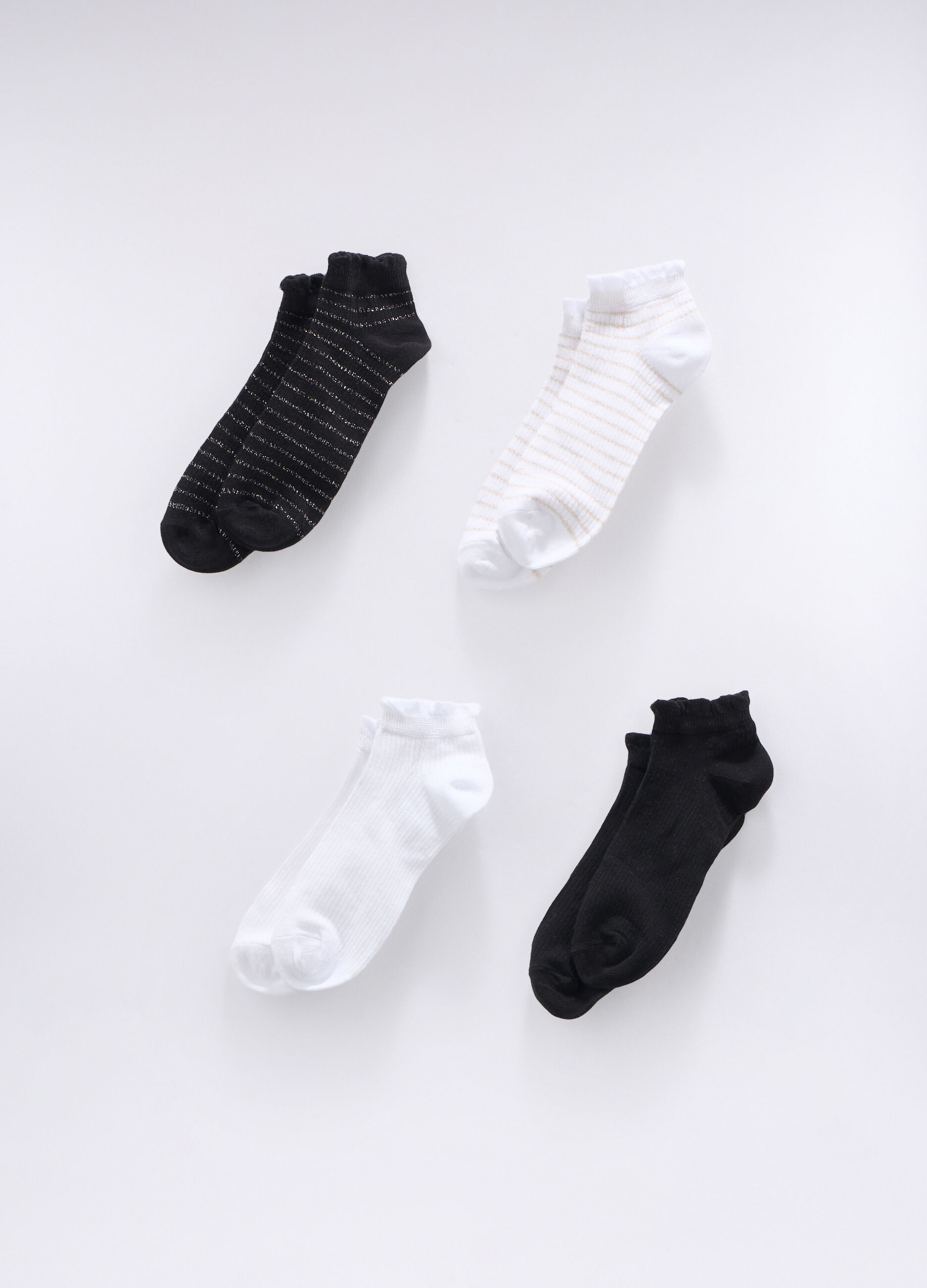 Pack 4 calze corte misto cotone donna_0