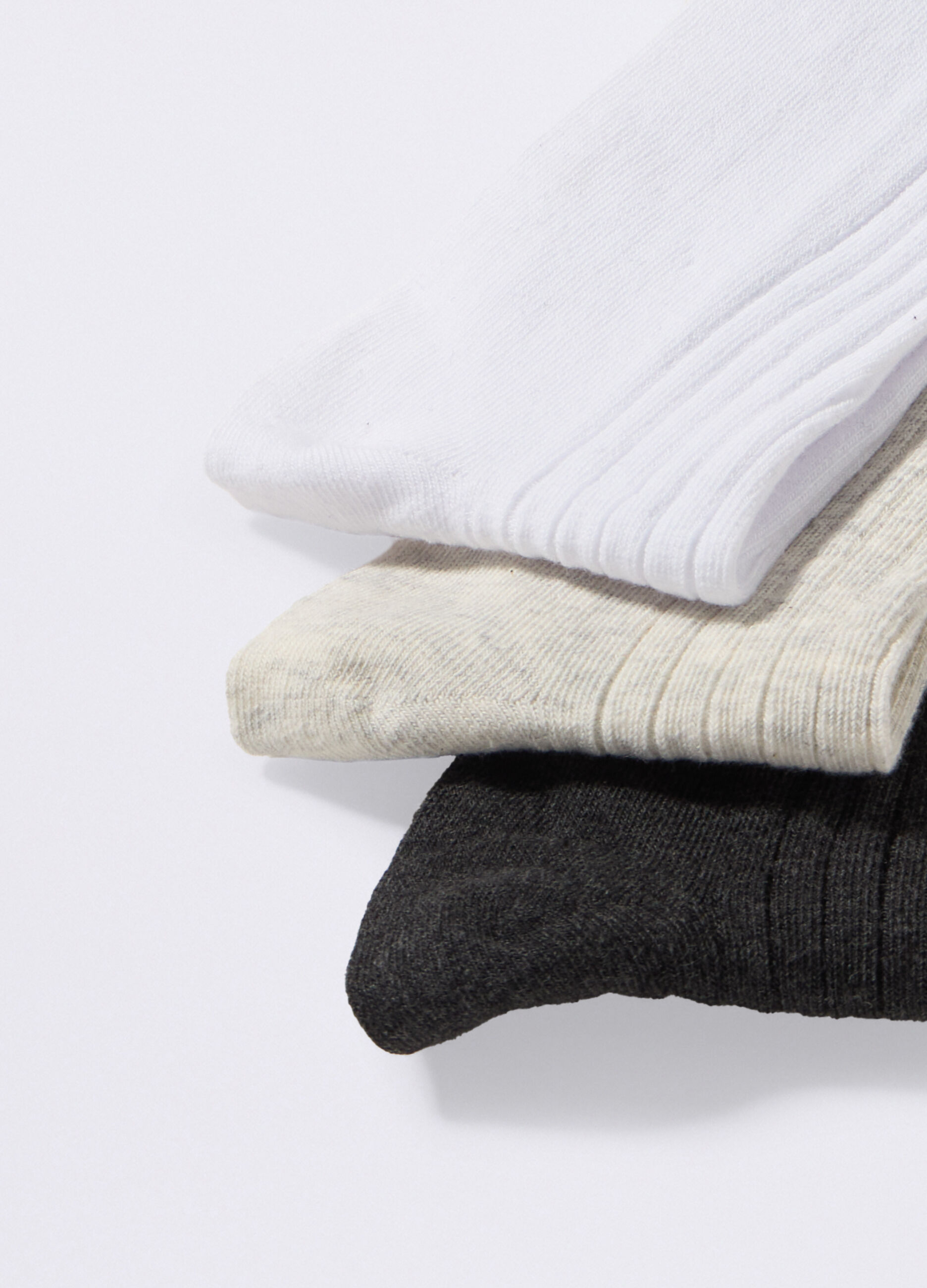 Pack 3 calze midi in costina misto cotone donna_1