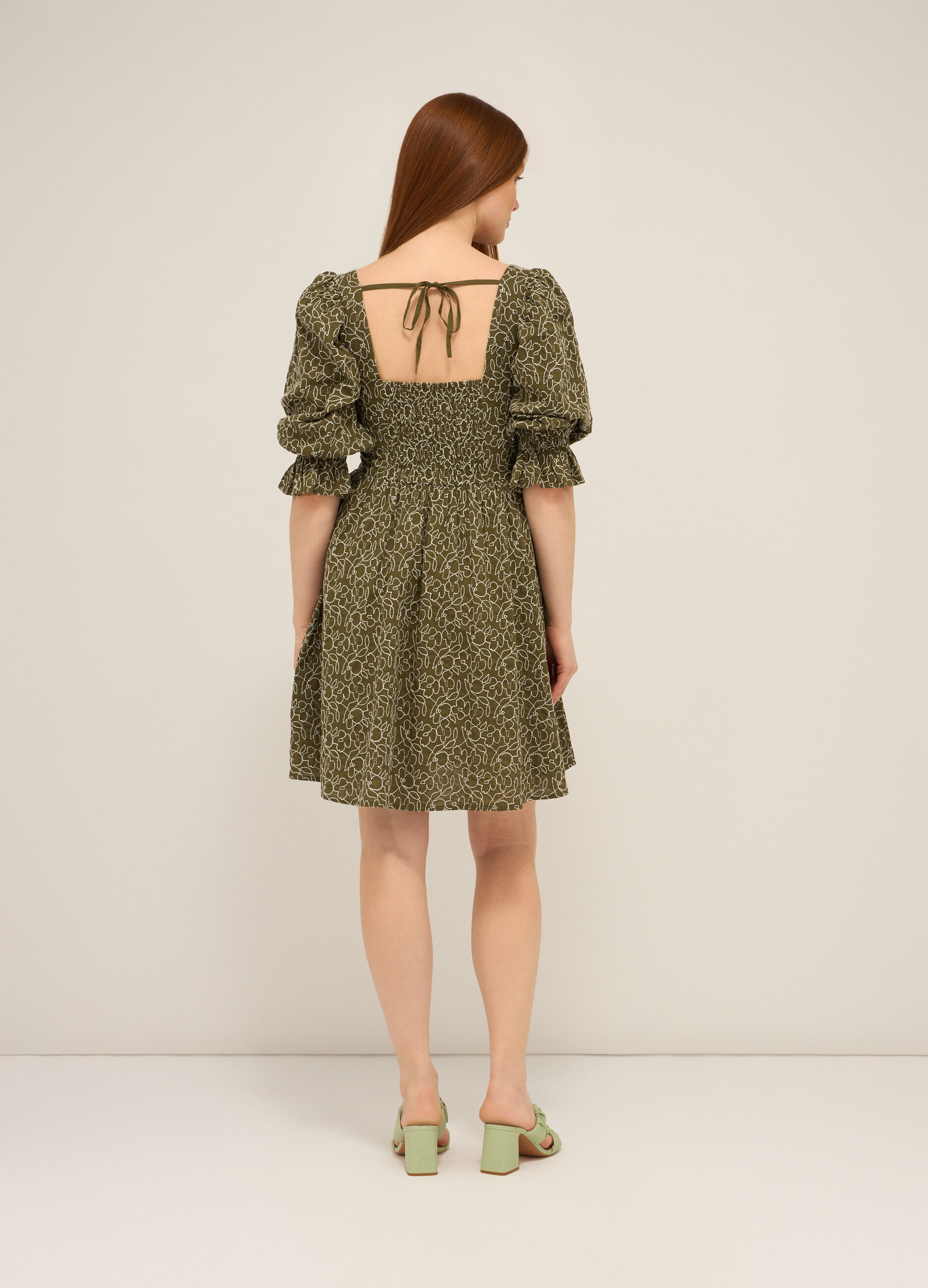 Abito corto in puro cotone donna_1