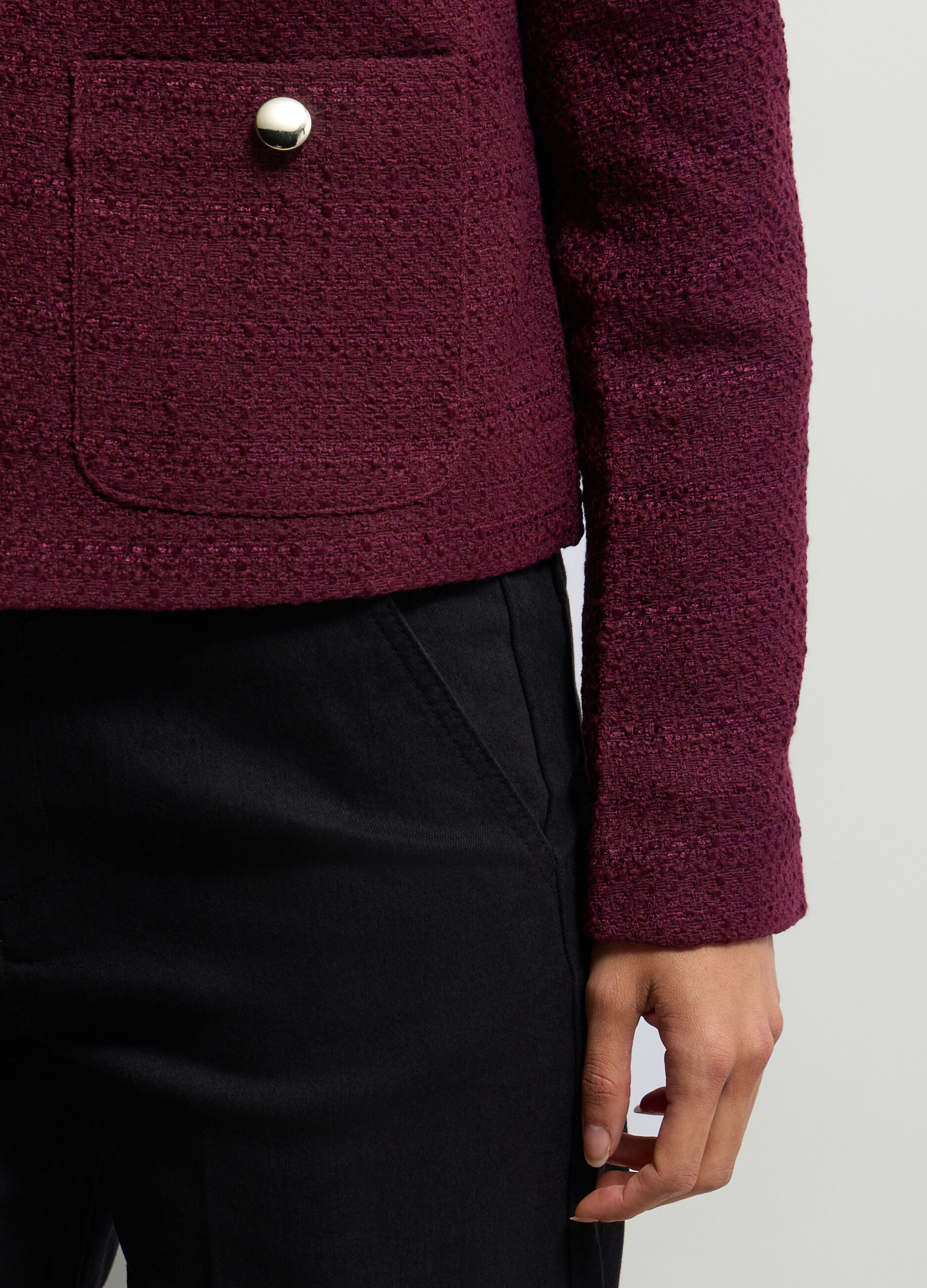 Giacca girocollo boucl&eacute; donna_2