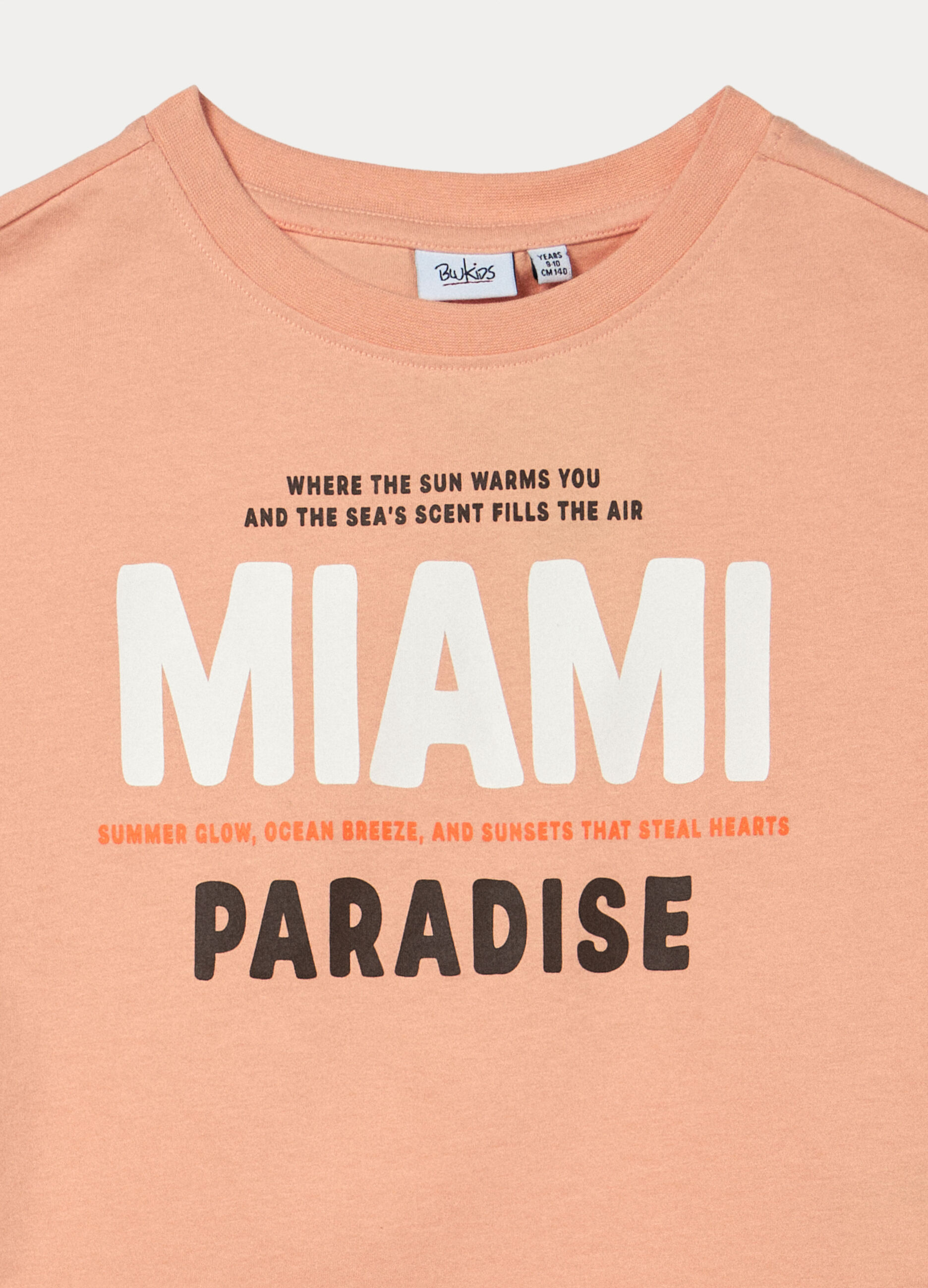 T-shirt kimono in jersey di puro cotone ragazza_2