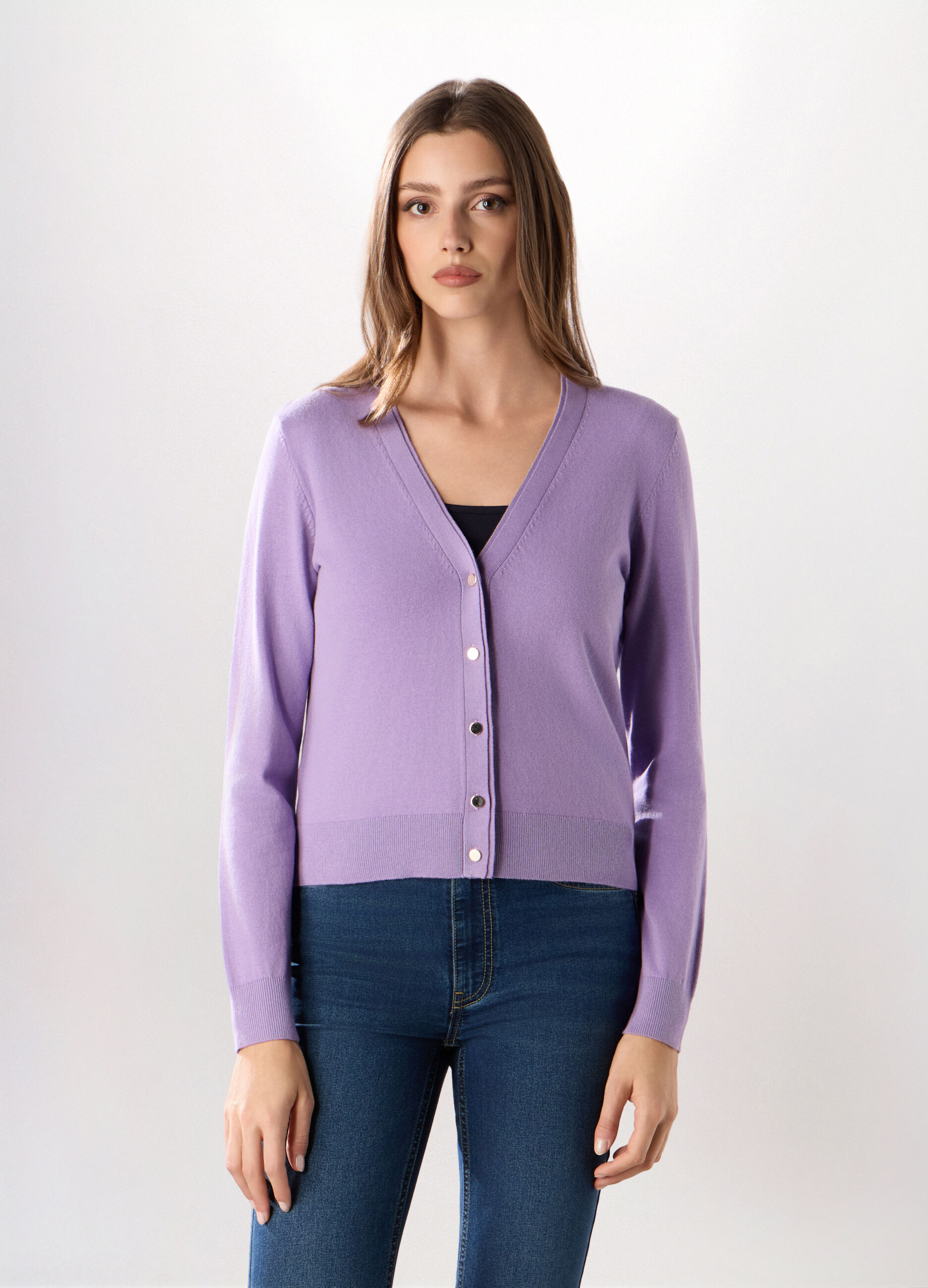 Cardigan in misto cotone donna_0