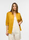 Camicia fit regular con collo coreano in puro lino donna_0