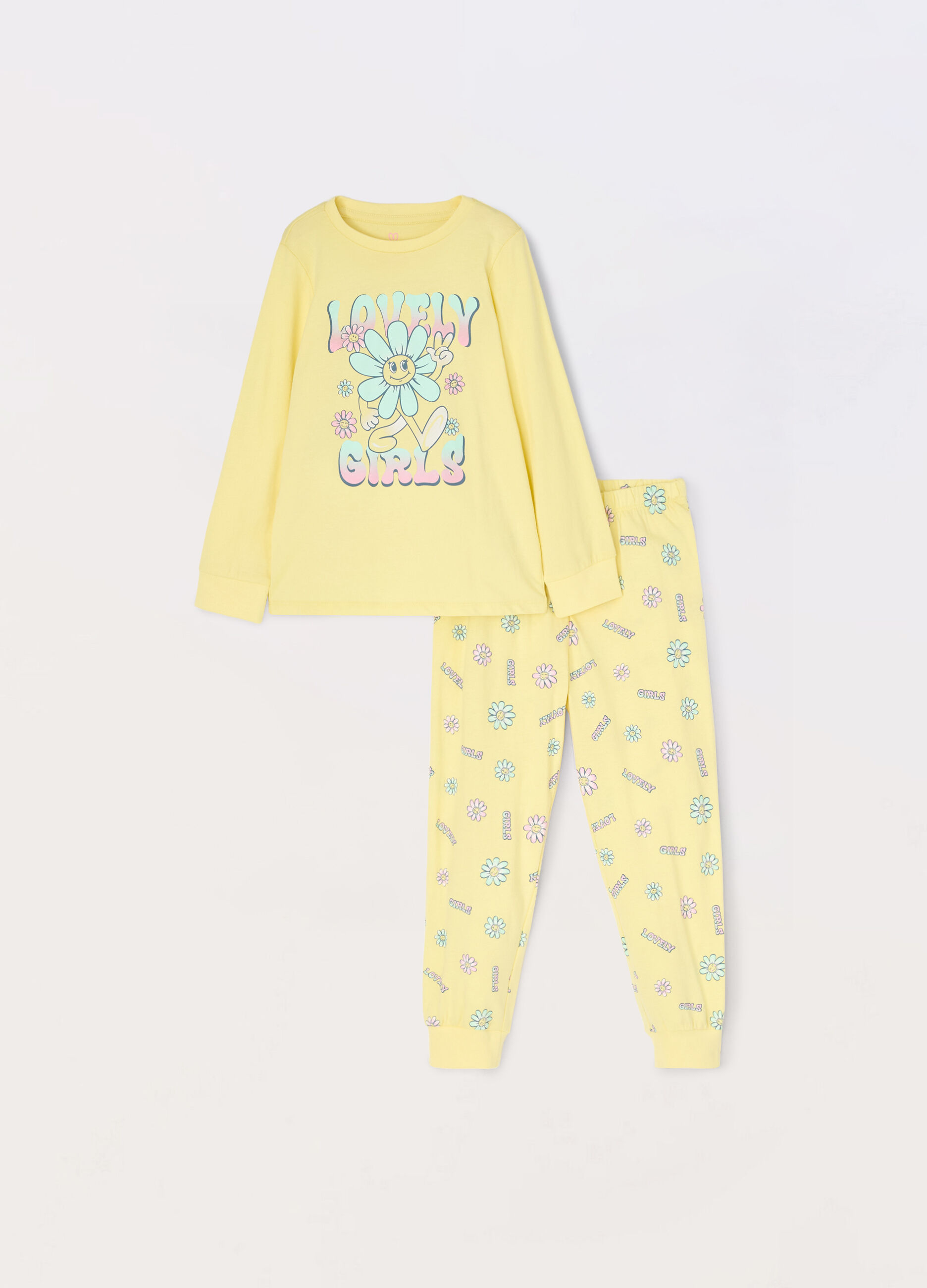 Set pigiama in jersey di puro cotone bambina_0