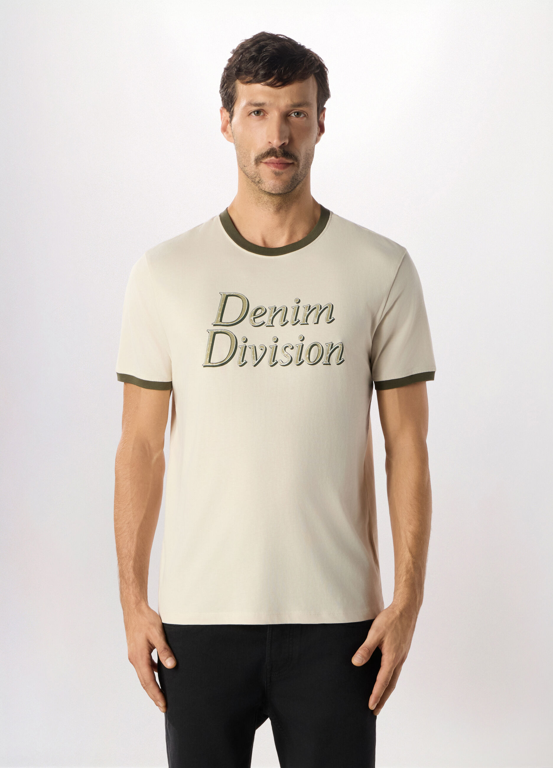 T-shirt con stampa Denim Division in cotone uomo_0