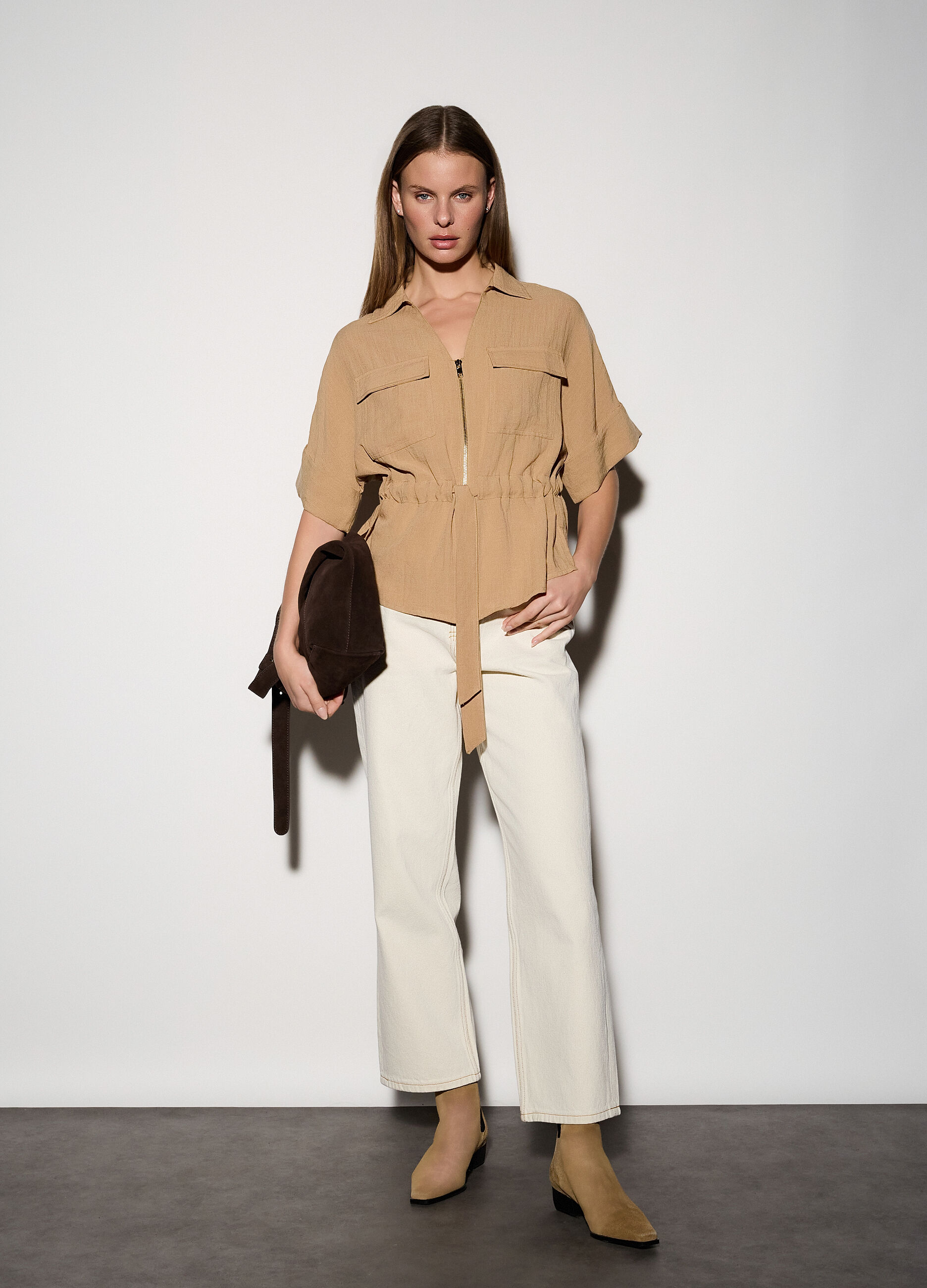 Blusa misto viscosa donna_0