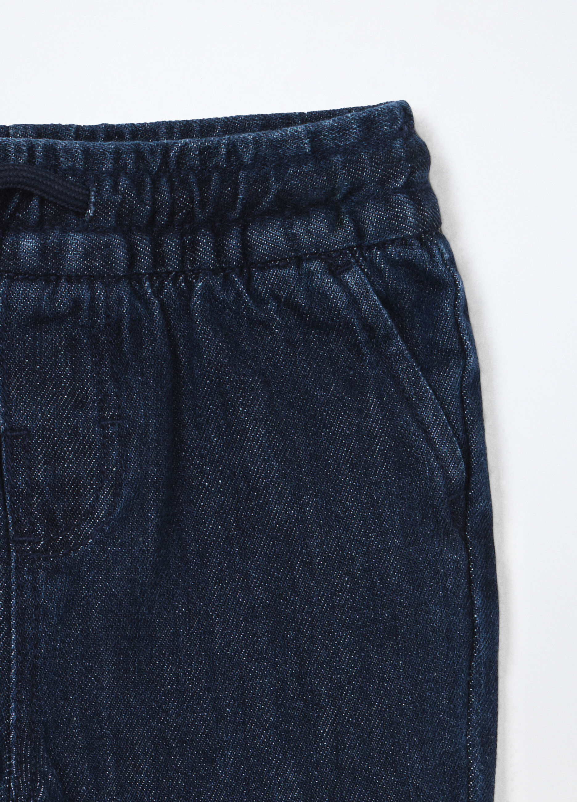 Pantaloni in denim misto cotone neonato_2