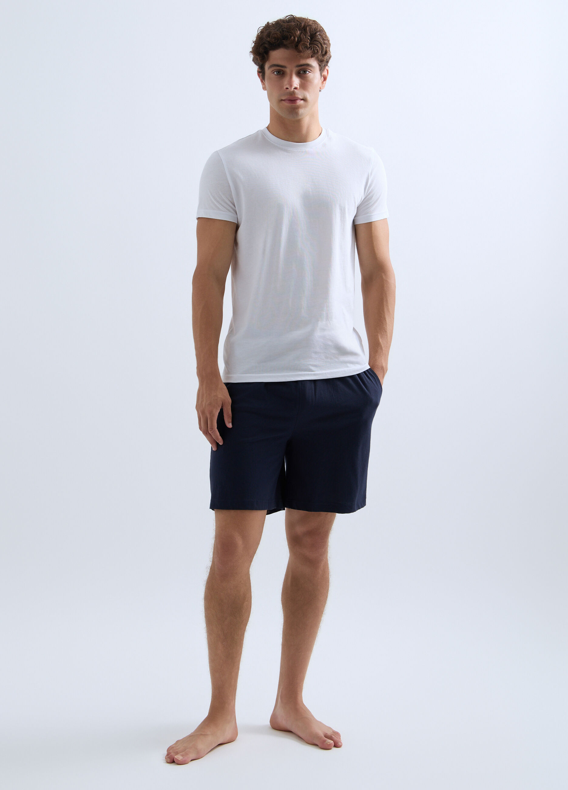 T-shirt girocollo in jersey uomo_0