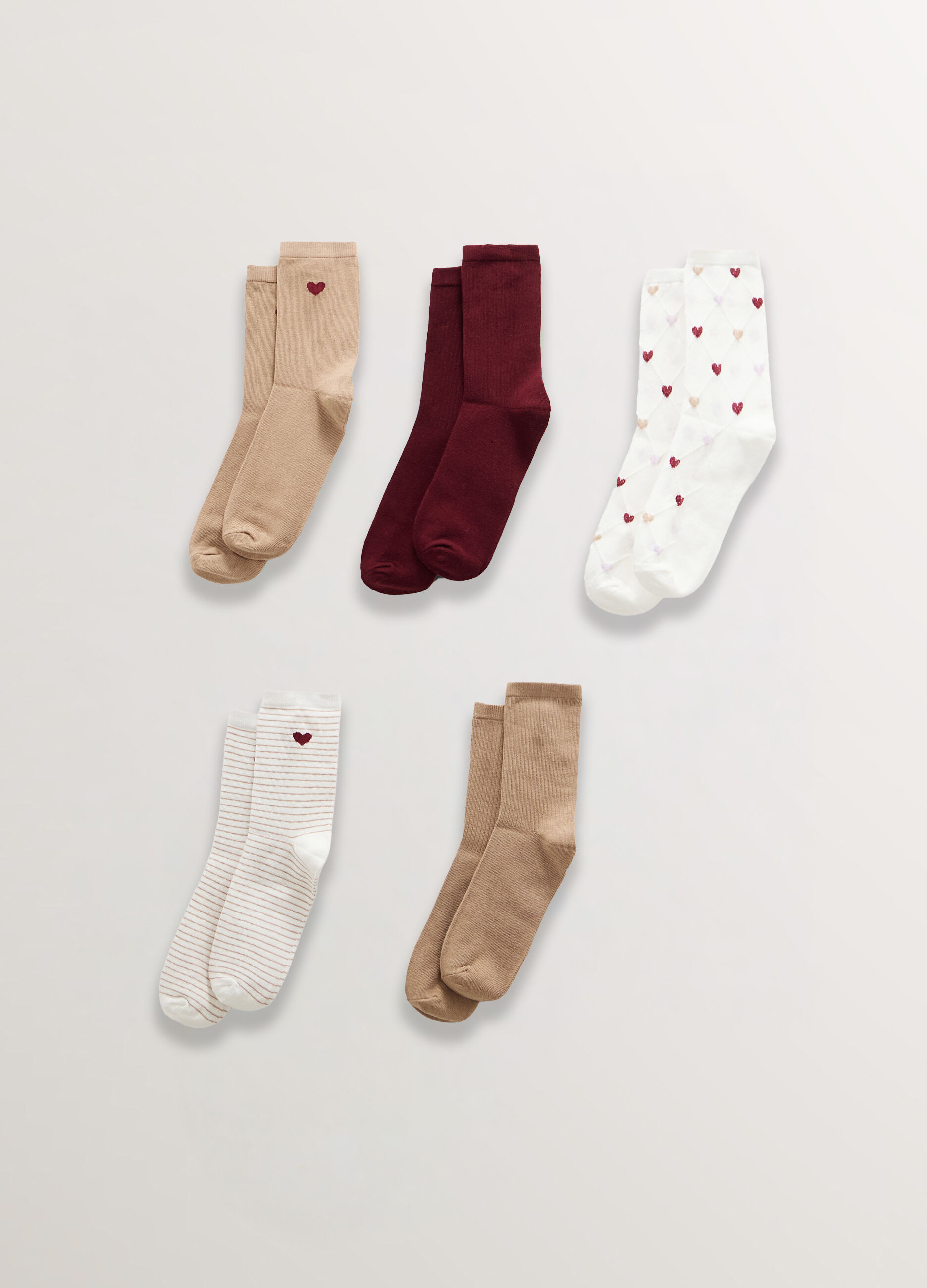 Pack 5 calze lunghe misto cotone stretch donna_0