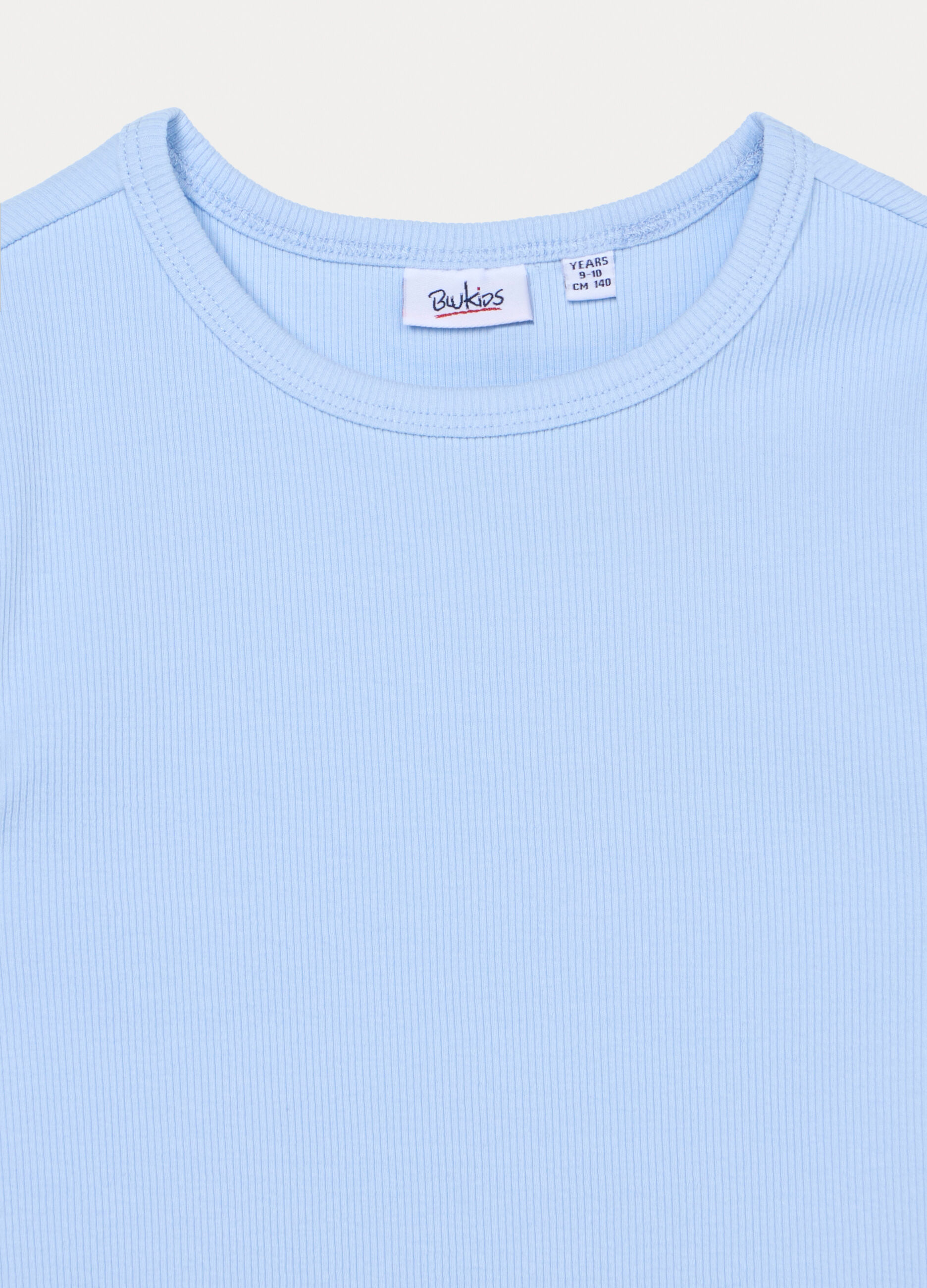 T-shirt in costina di cotone stretch ragazza_2