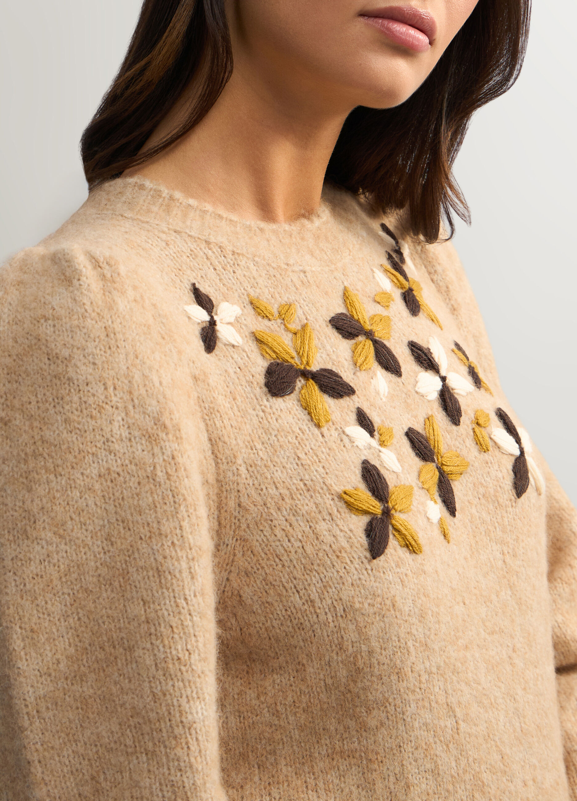 Maglia girocollo rasata donna_2