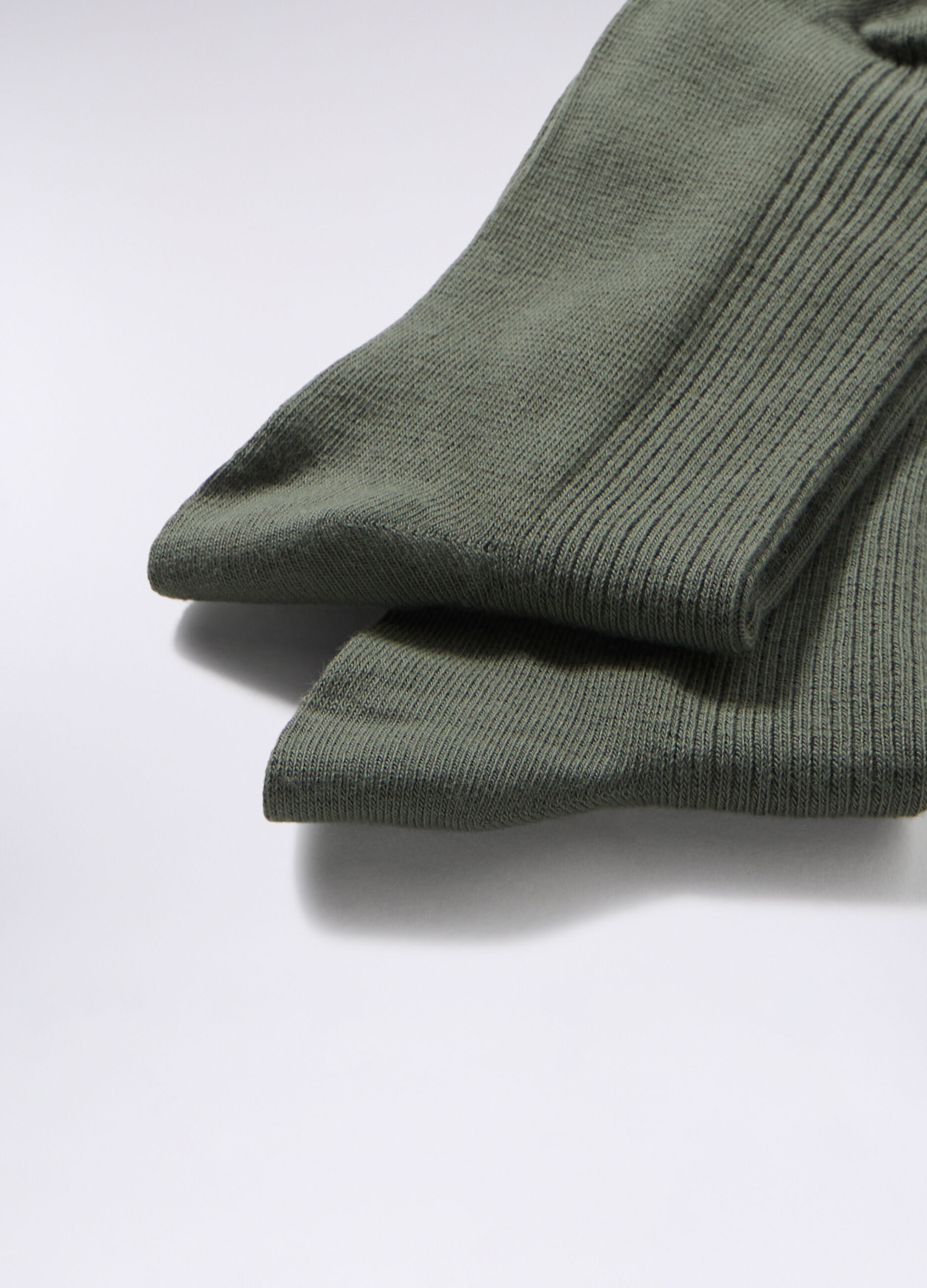 Calze corte in cotone stretch a costine uomo_1