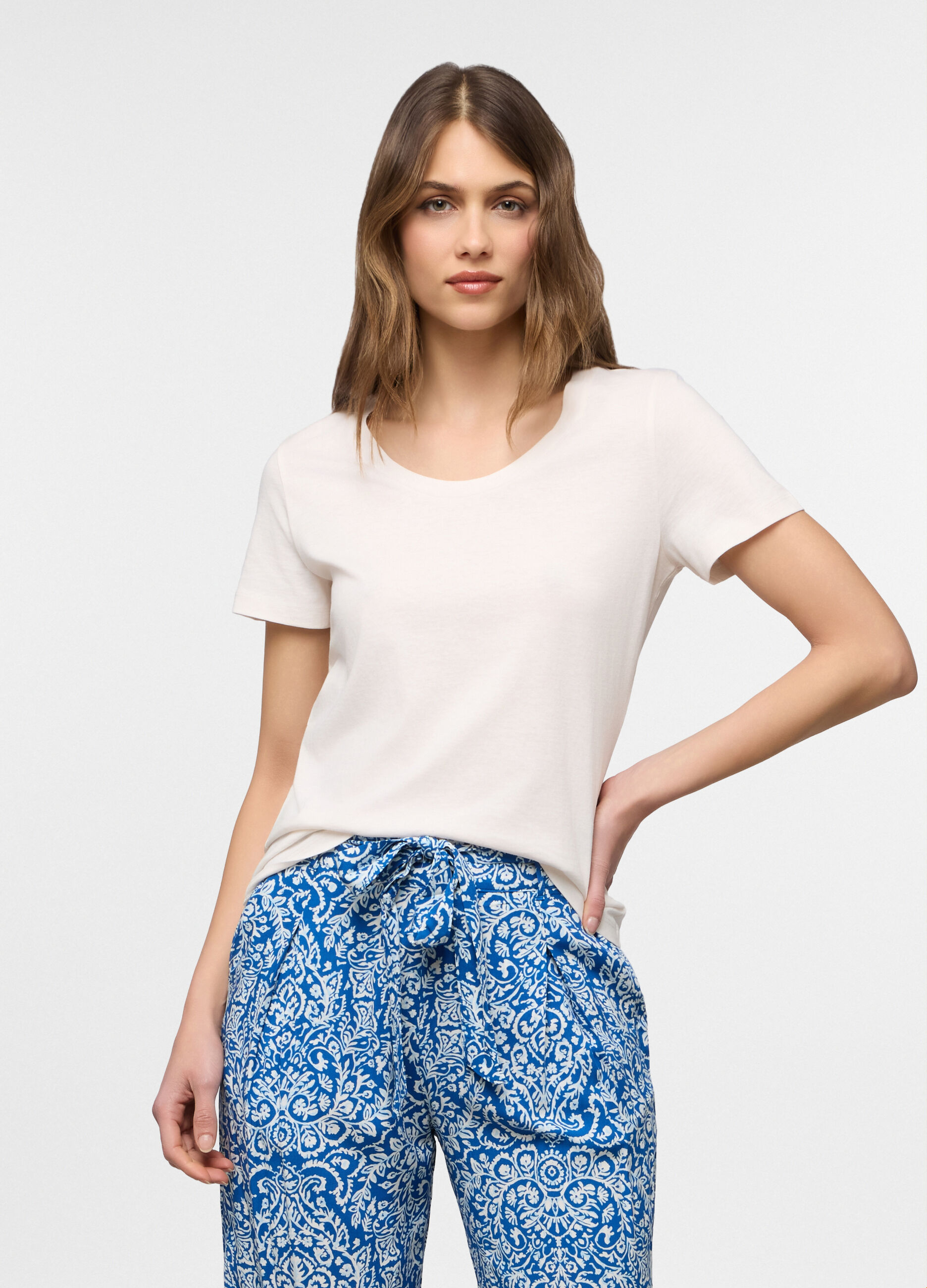 T-shirt girocollo donna_0