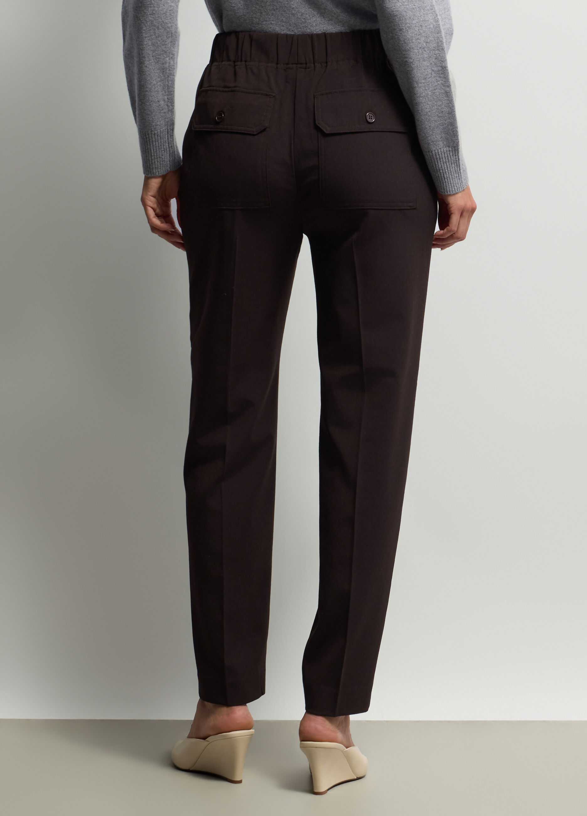 Pantaloni Fit Regular misto viscosa stretch donna_2