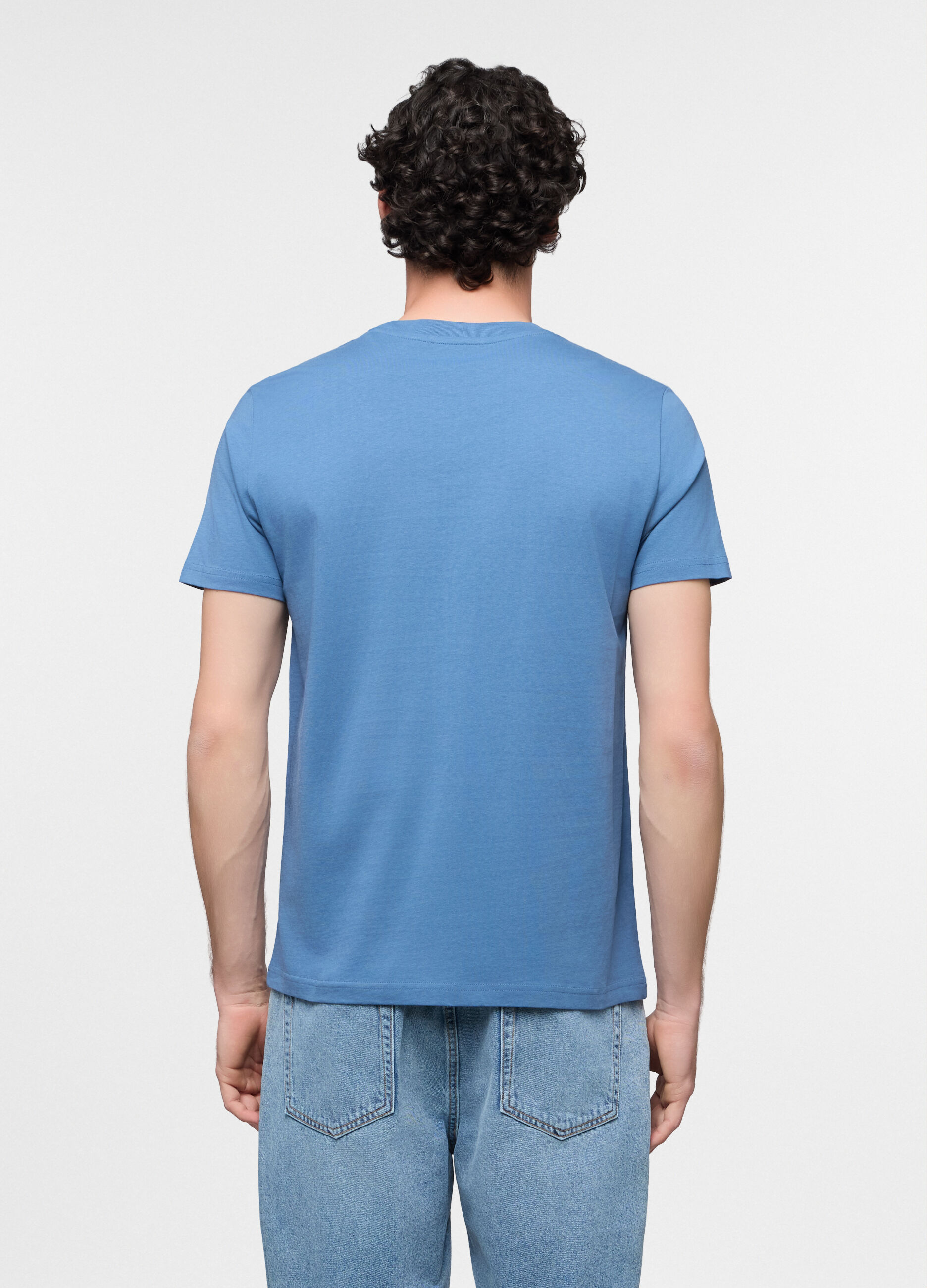 T-shirt in misto cotone con stampa uomo_1