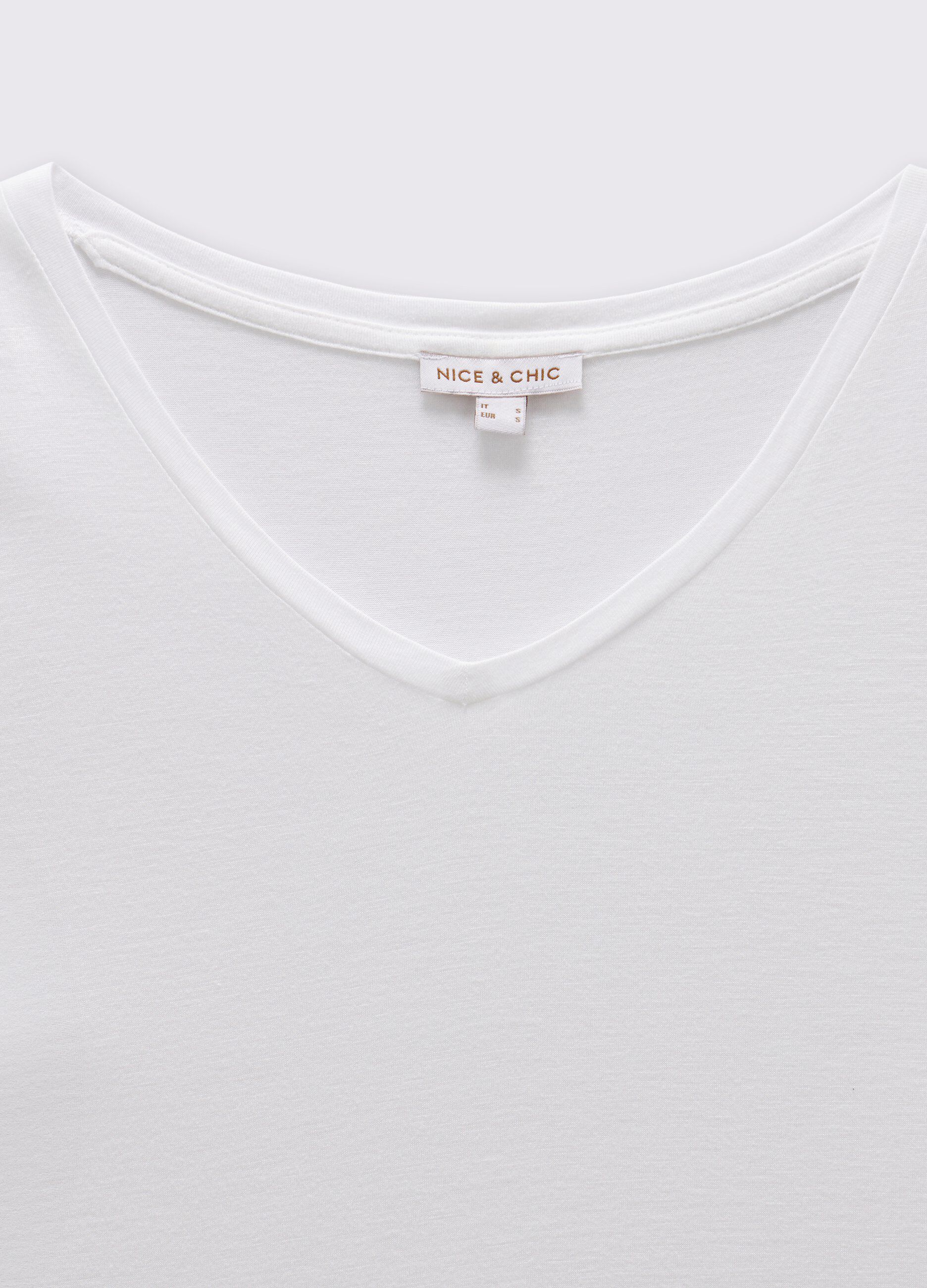 T-shirt in pura viscosa a maniche corte donna_1