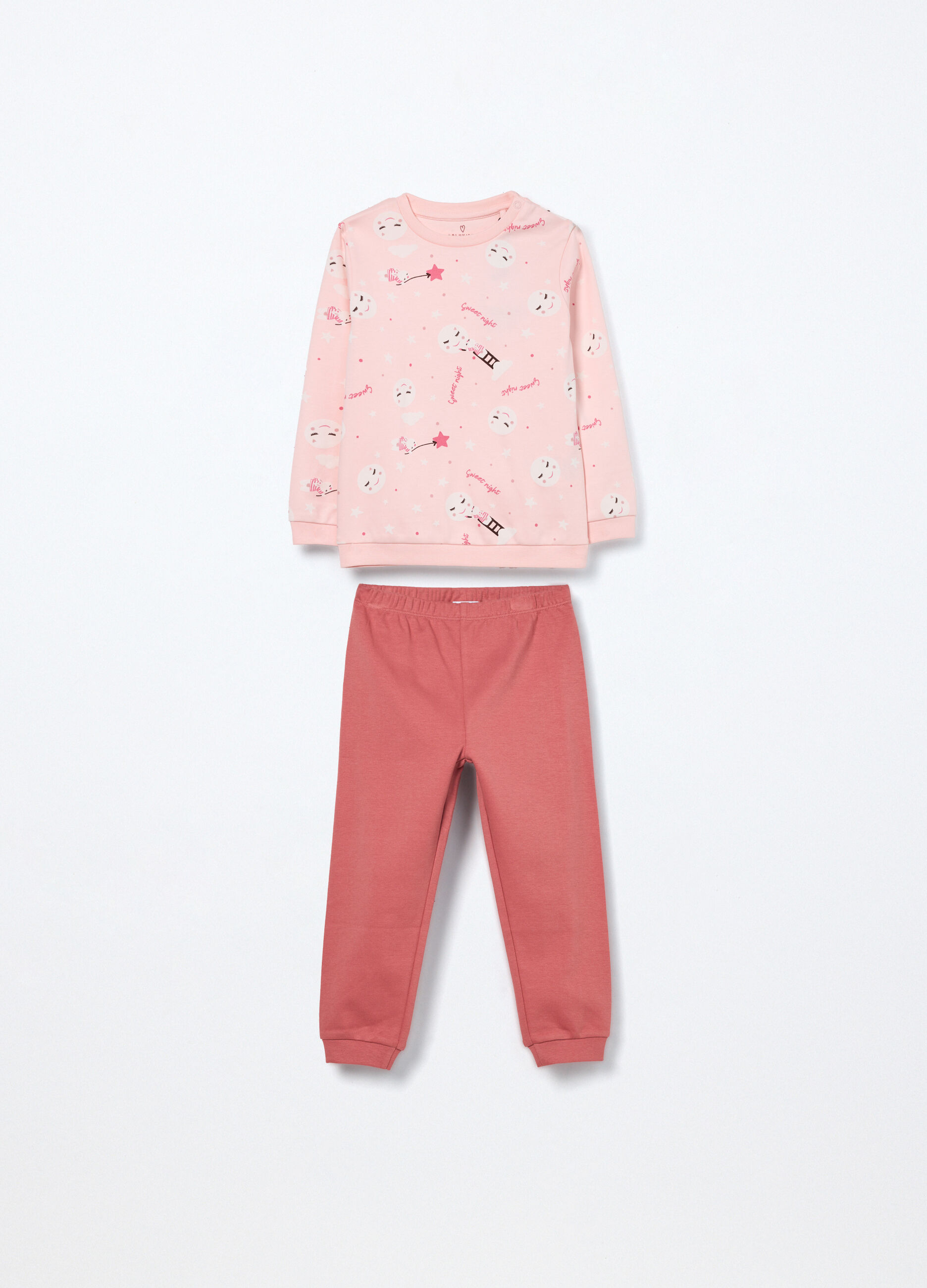 Set pigiama lungo in interlock di puro cotone _0