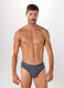 Slip in cotone stretch con logo uomo_0
