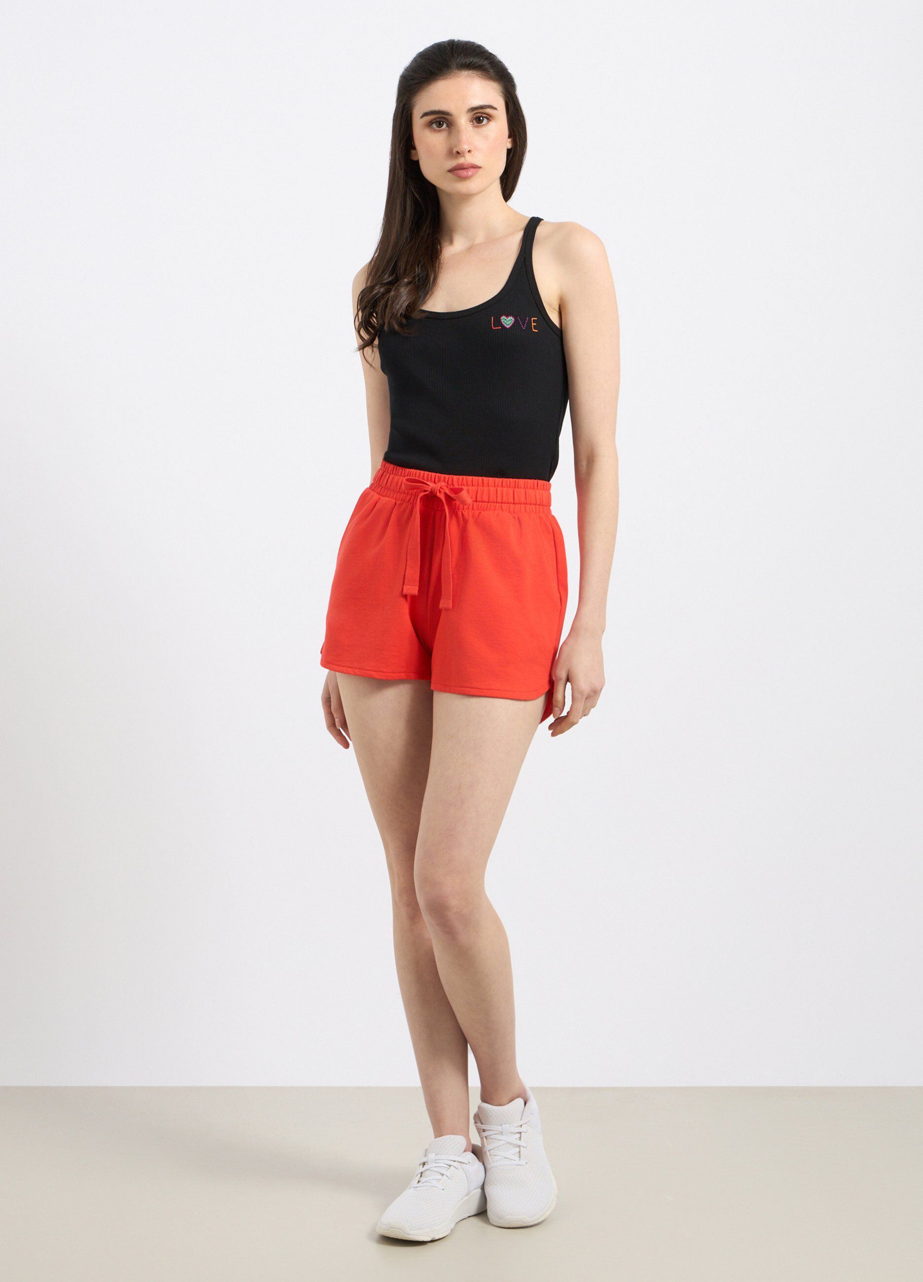 Shorts in misto cotone donna_0