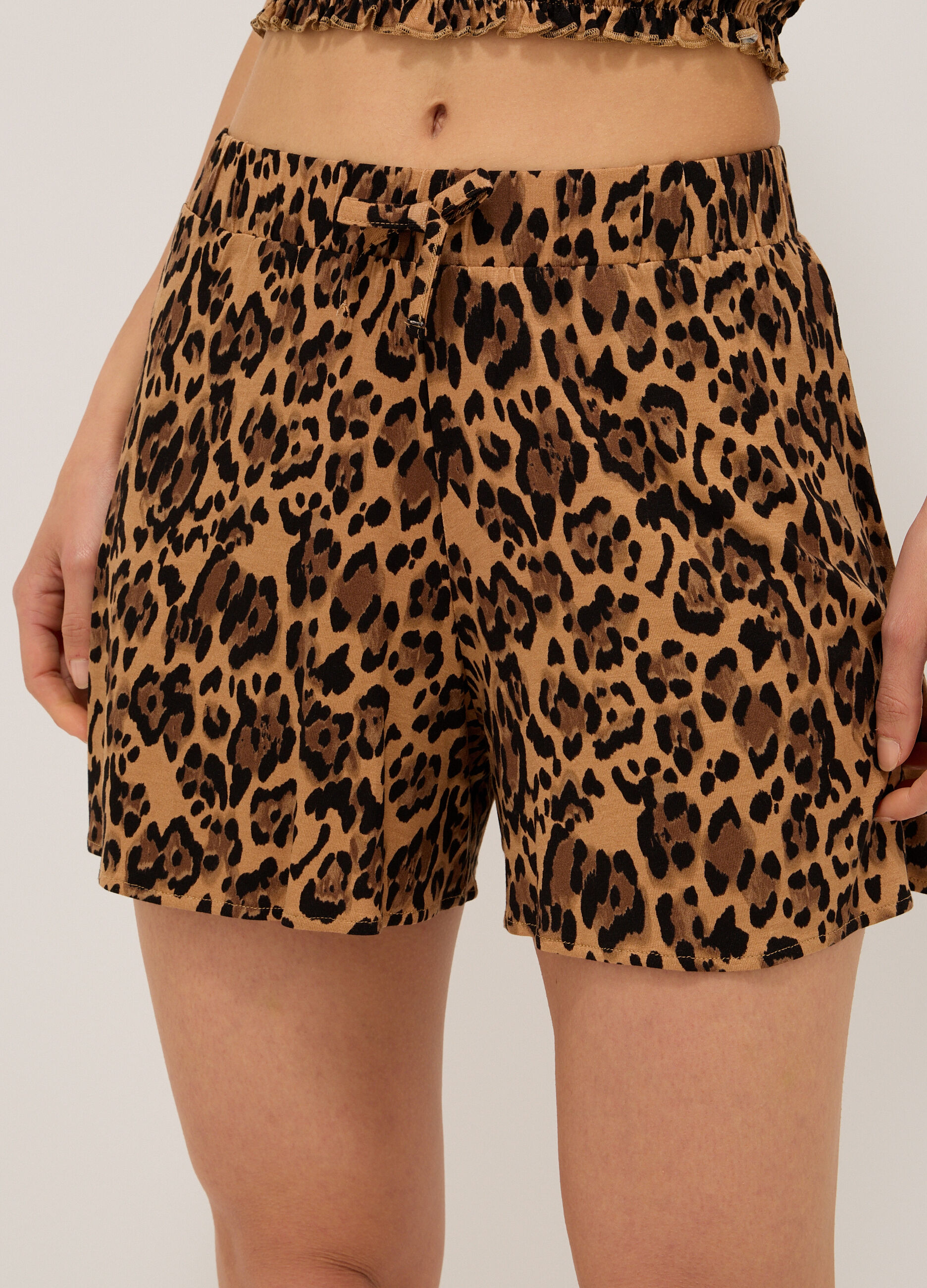 Shorts in jersey di misto viscosa donna_2