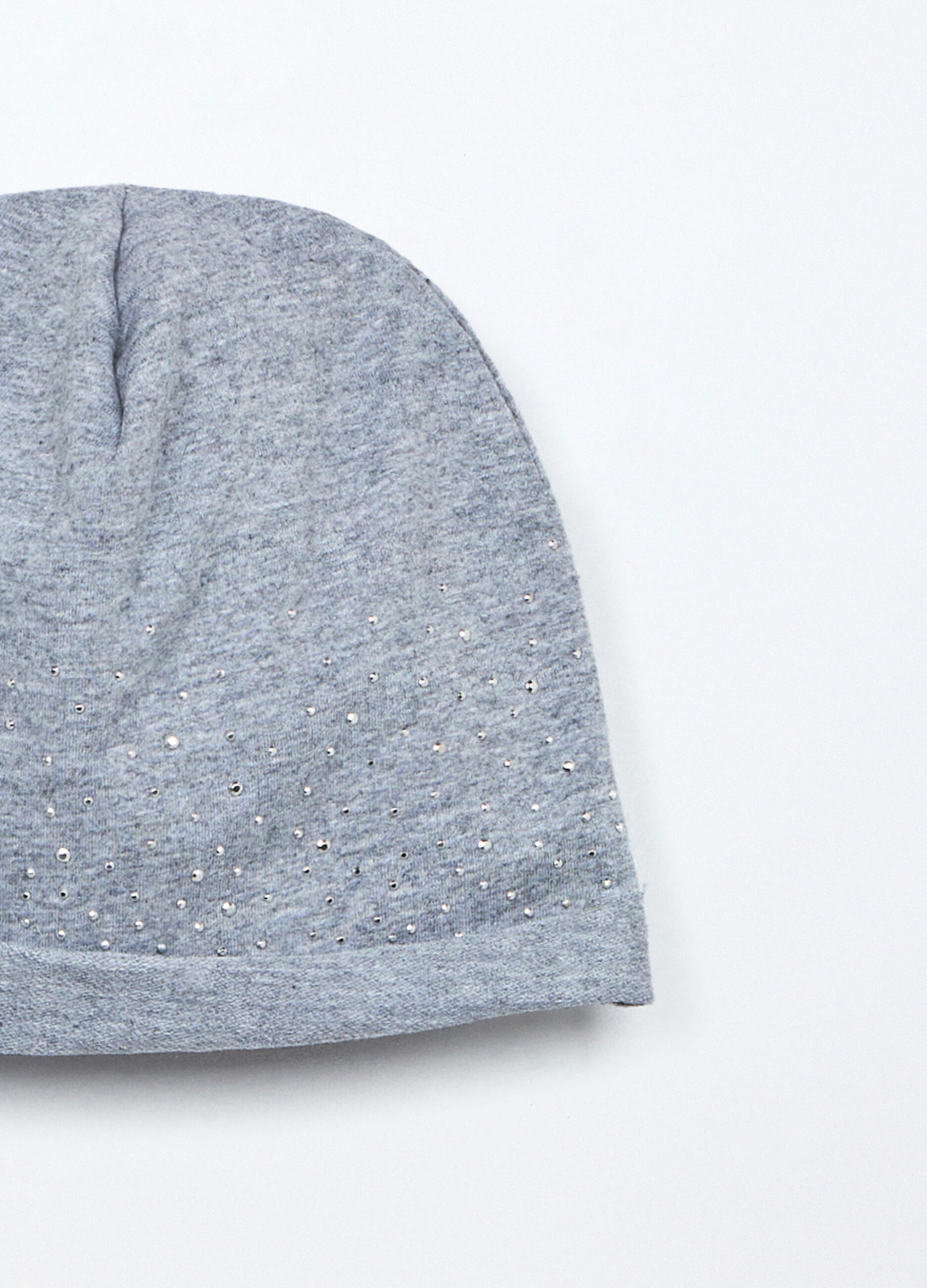Berretto in cotone stretch con strass_2