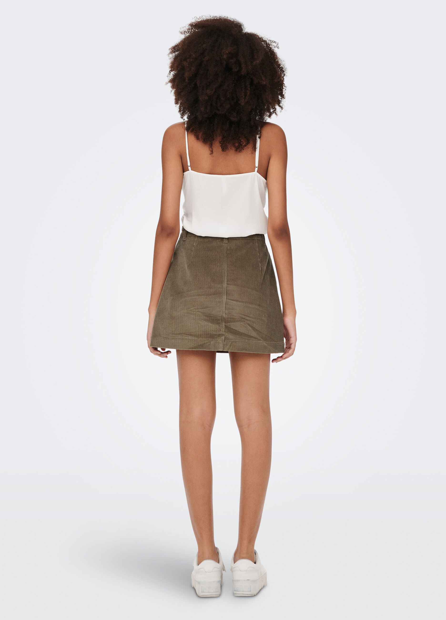 Minigonna in velluto a coste donna_1