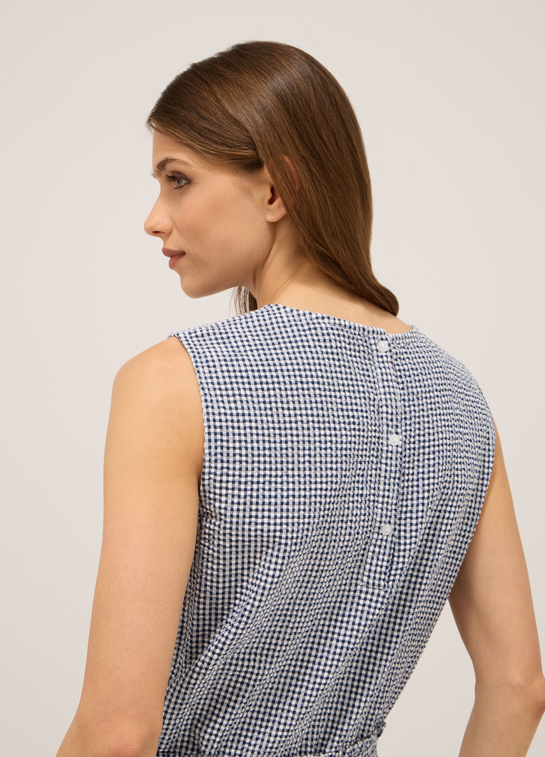 Blusa in puro cotone seersucker donna_2