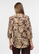 Camicia fit regular con scollo a V misto lino donna_1