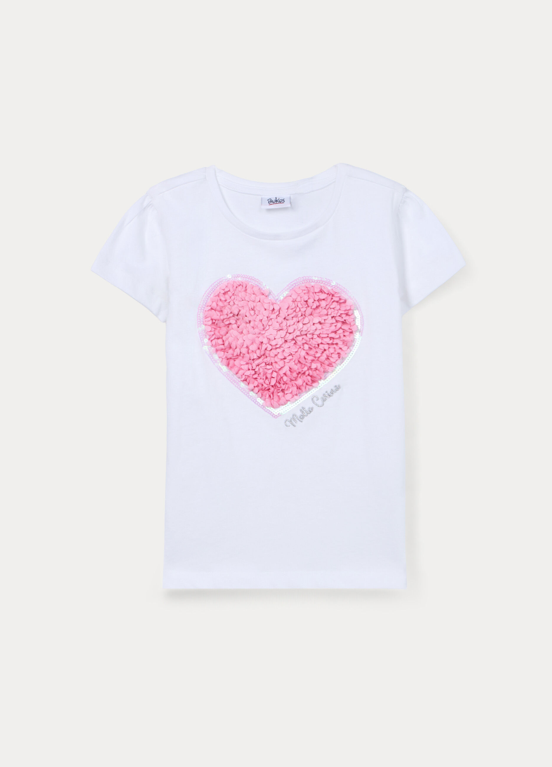 T-shirt in jersey di puro cotone bambina_0