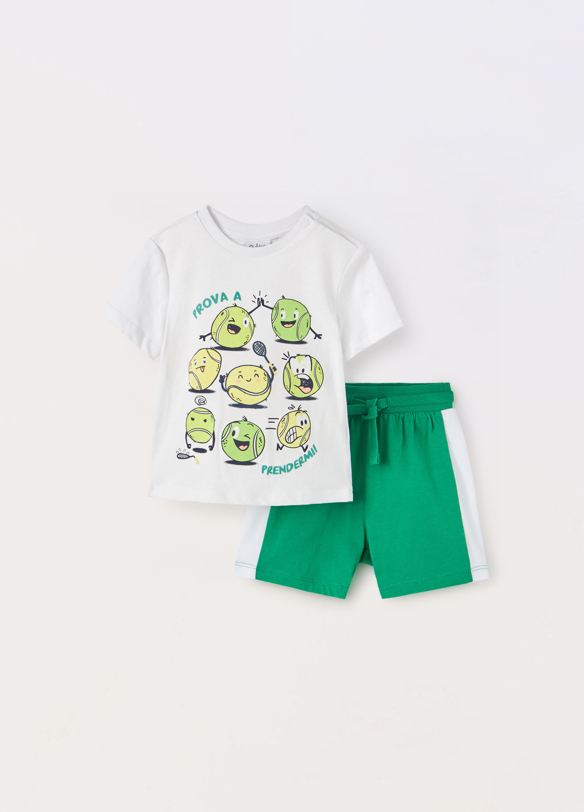 Jogging set in jersey di puro cotone neonato