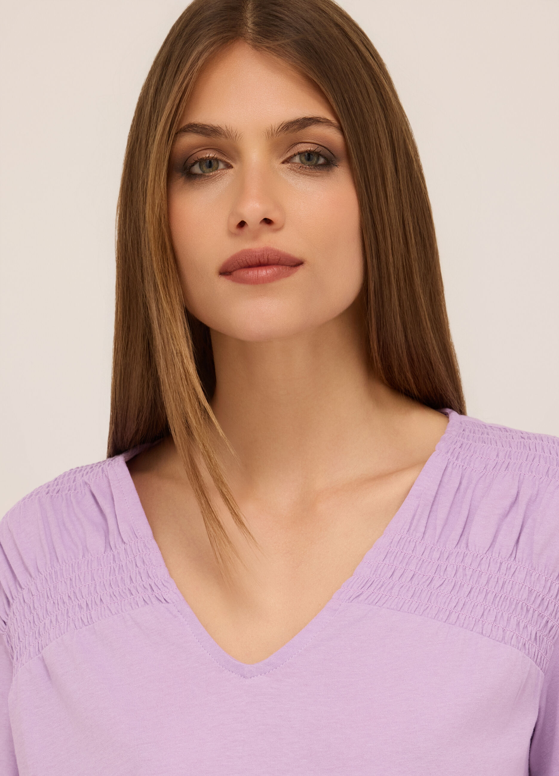 T-shirt in jersey di puro cotone donna_2