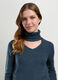 Tricot a collo alto con cut out donna_2