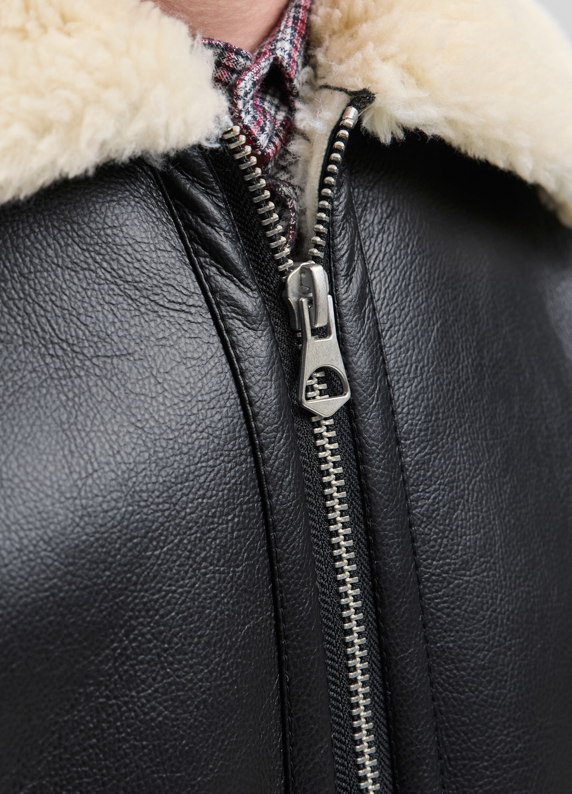 Giubbotto shearling in ECOpelle uomo_4