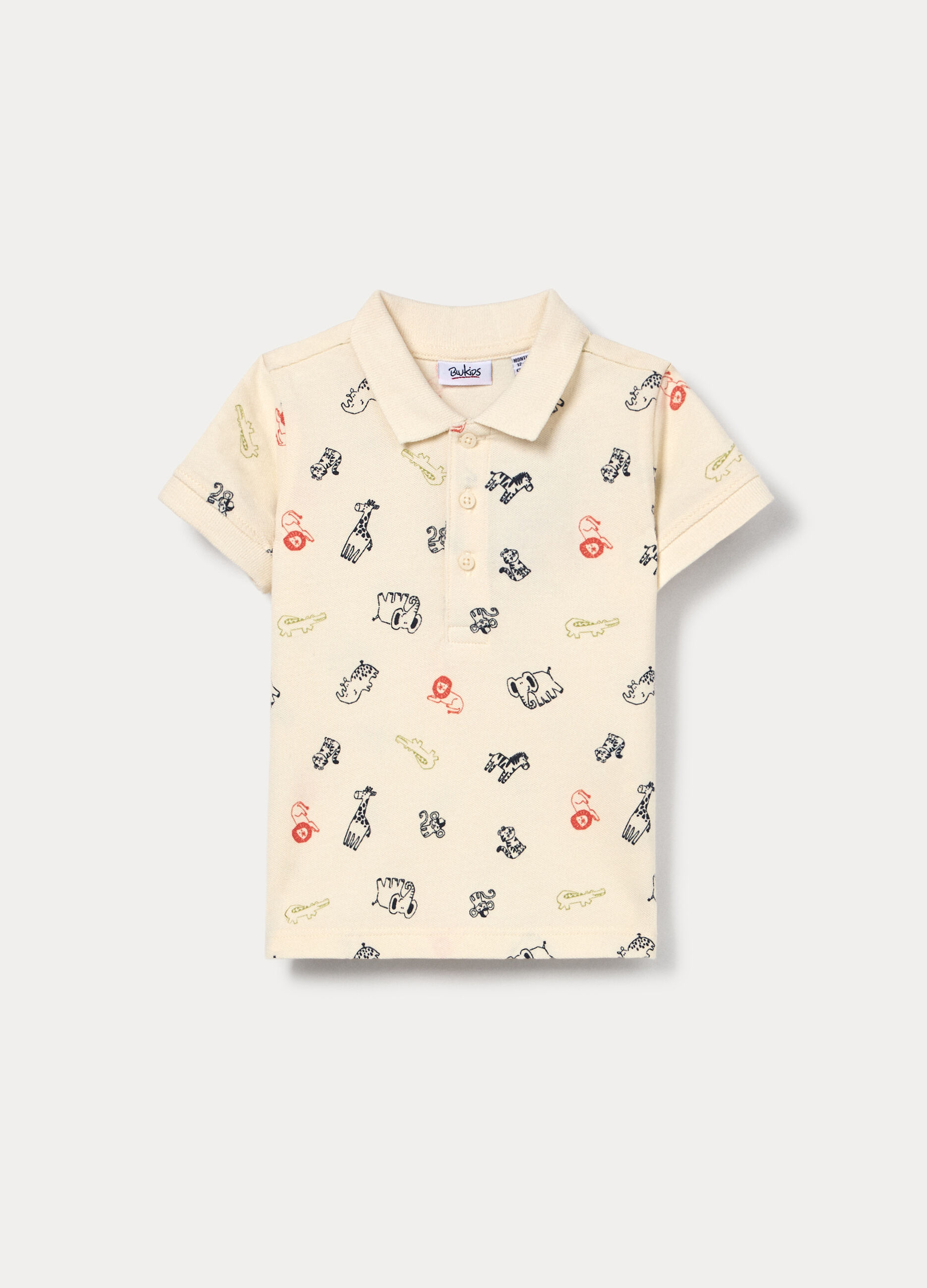 Polo in puro cotone Piquet bimbo_0