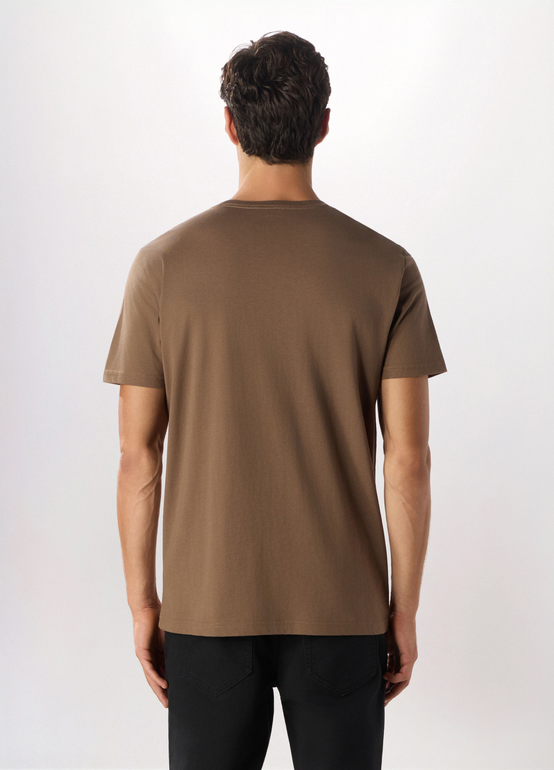 T-shirt girocollo con stampa Wile E. Coyote in cotone uomo_1