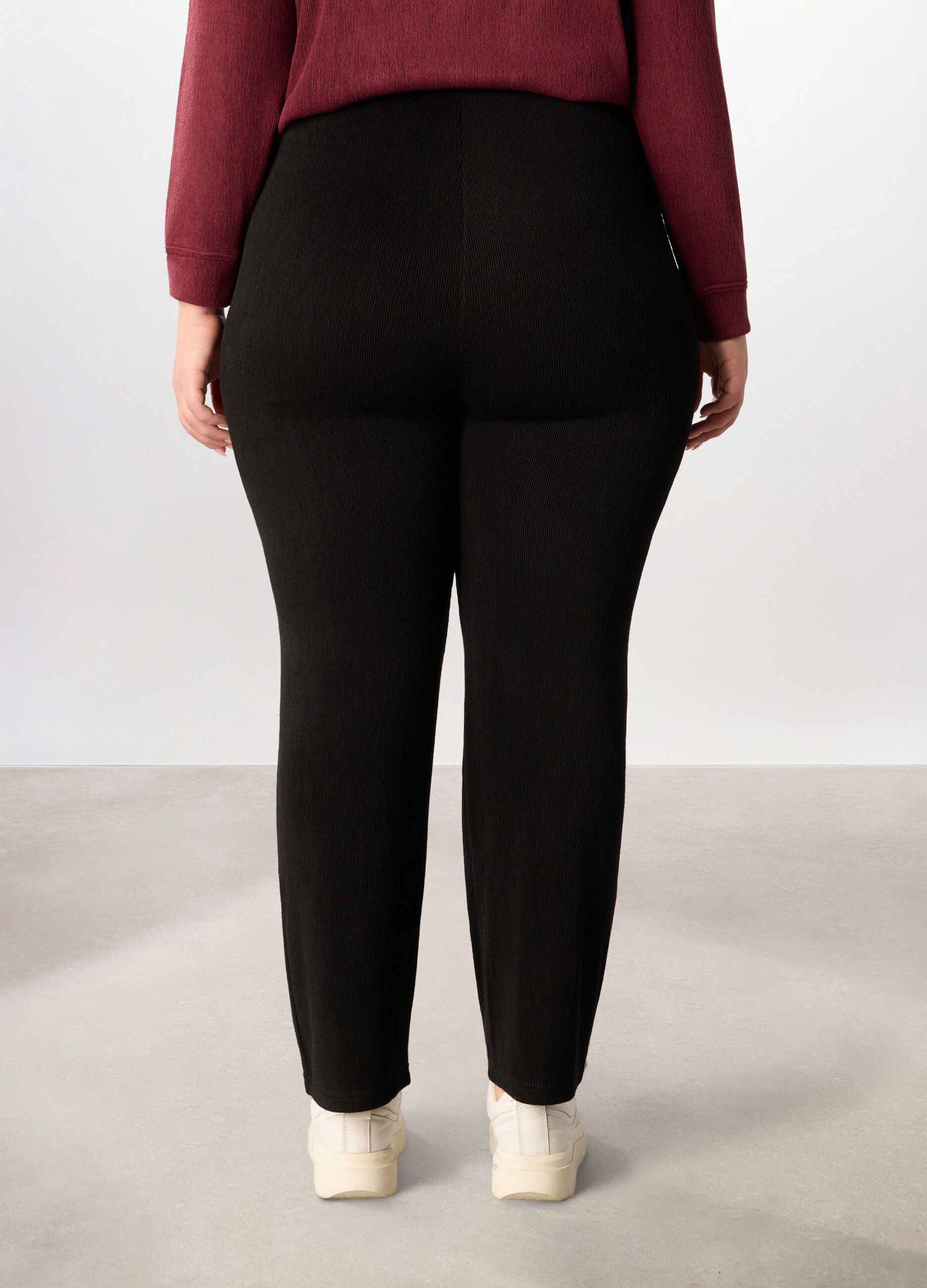 Jogger in costina di poli viscosa donna curvy_1