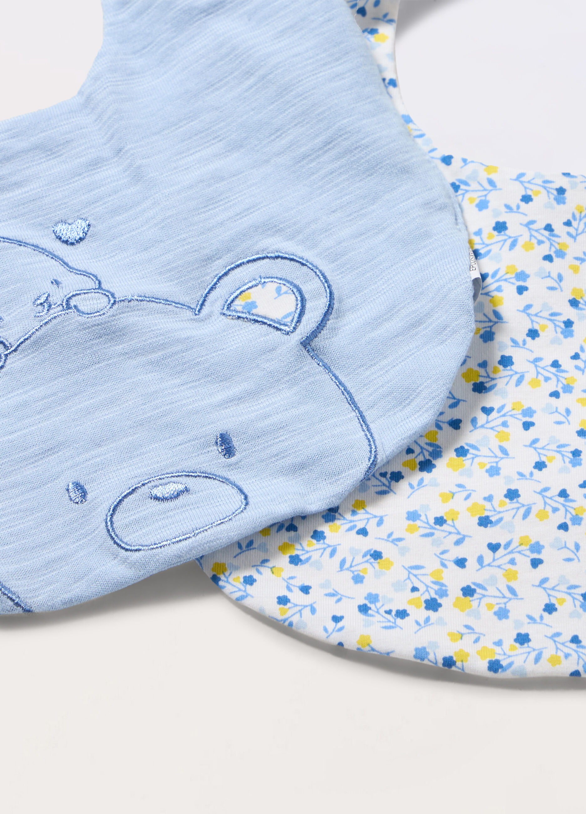 Pack 2 bavaglini in jersey di cotone neonato