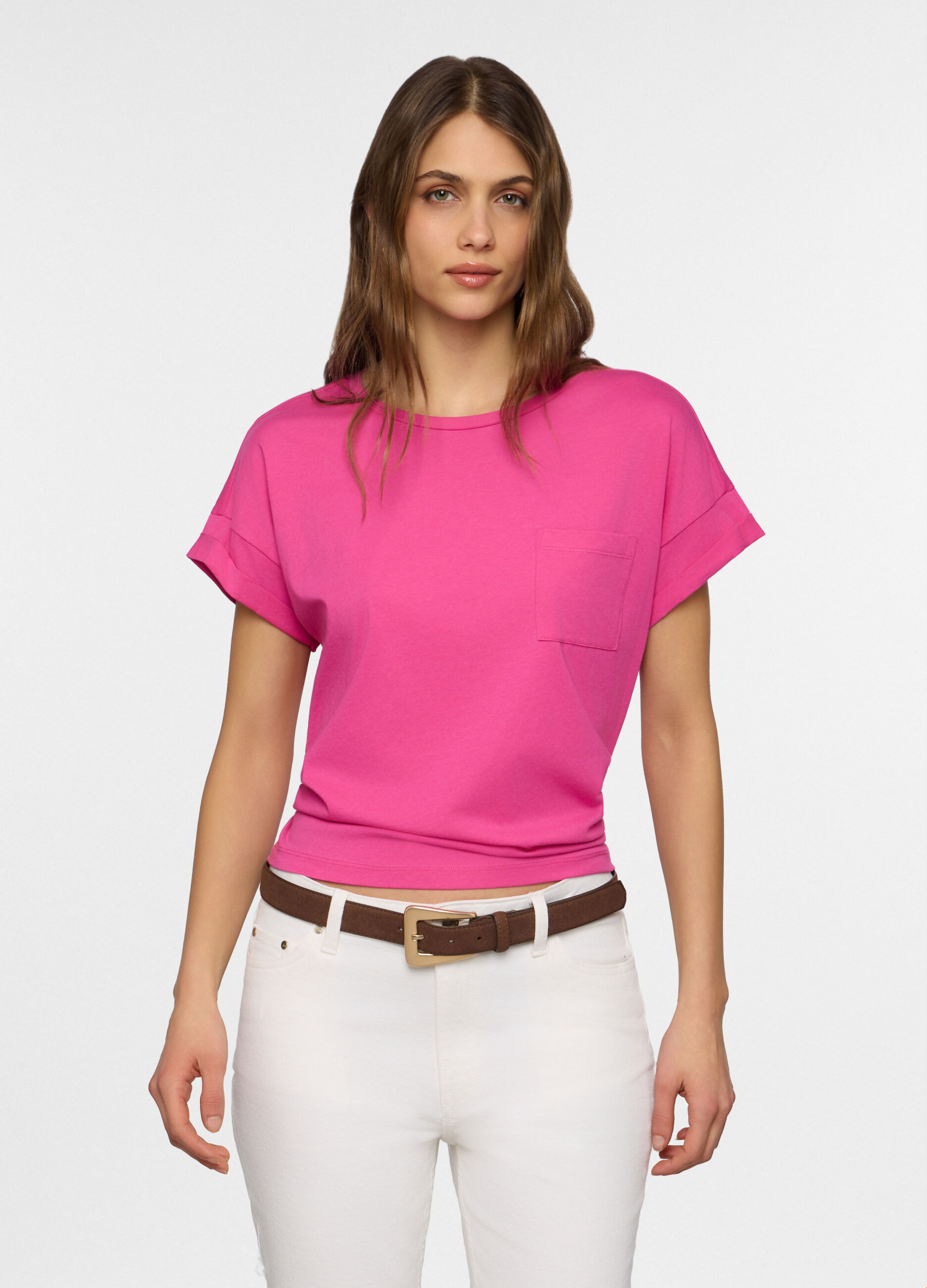 T-shirt girocollo donna_0