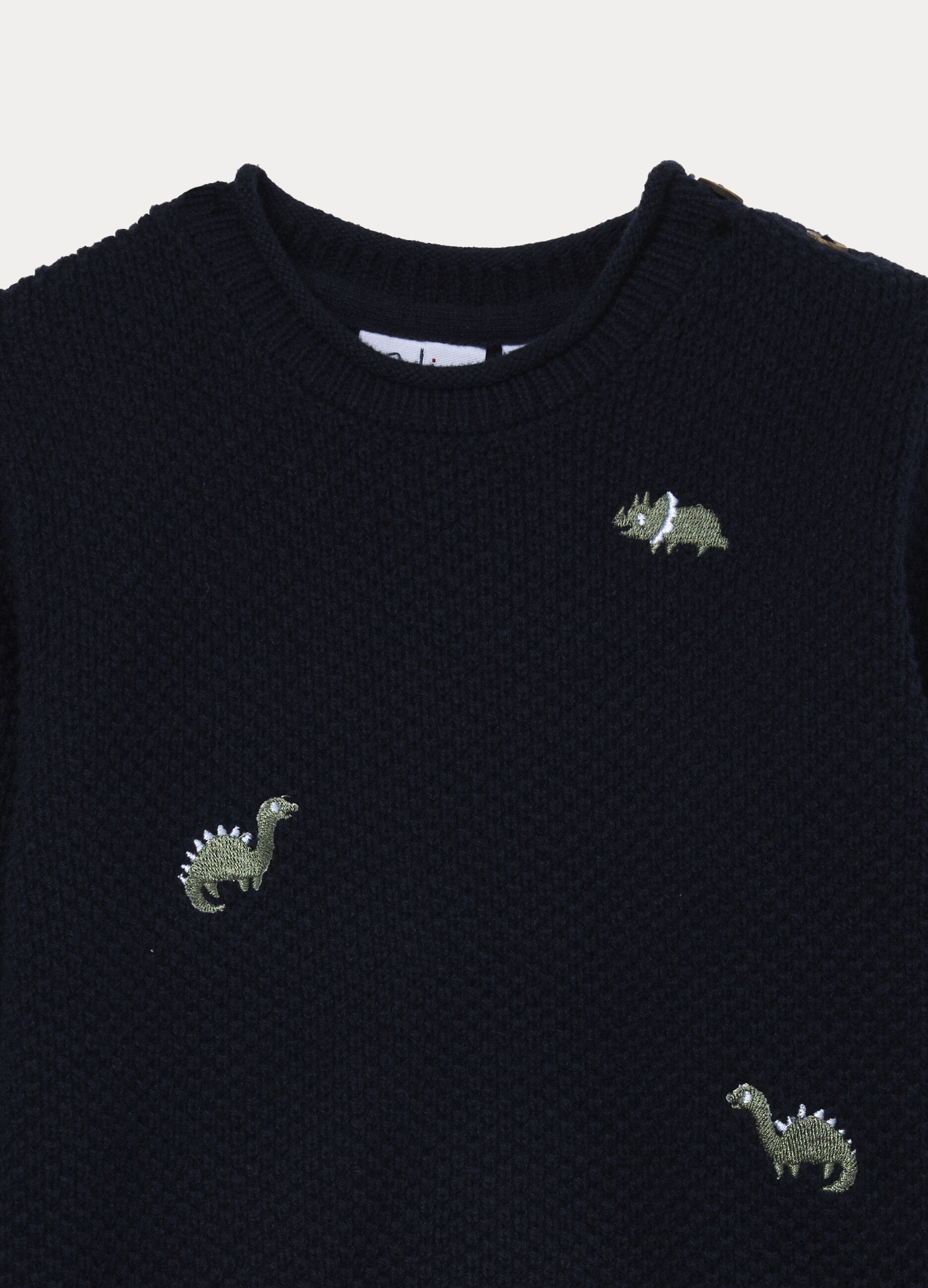 Tricot girocollo in puro cotone bimbo_2