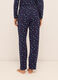 Pantaloni pigiama lunghi in jersey di puro cotone donna_2