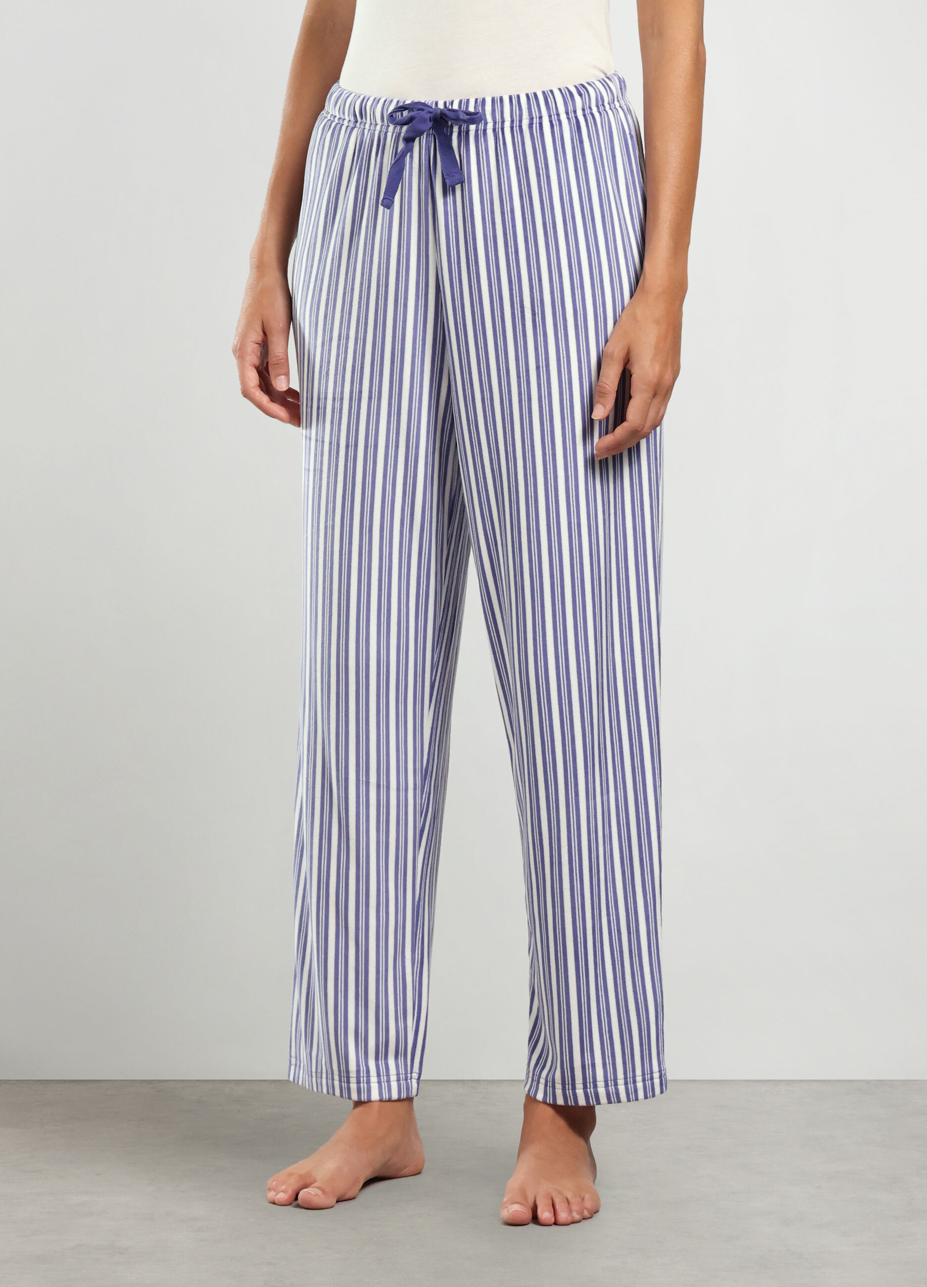 Pantaloni pigiama velour donna_0