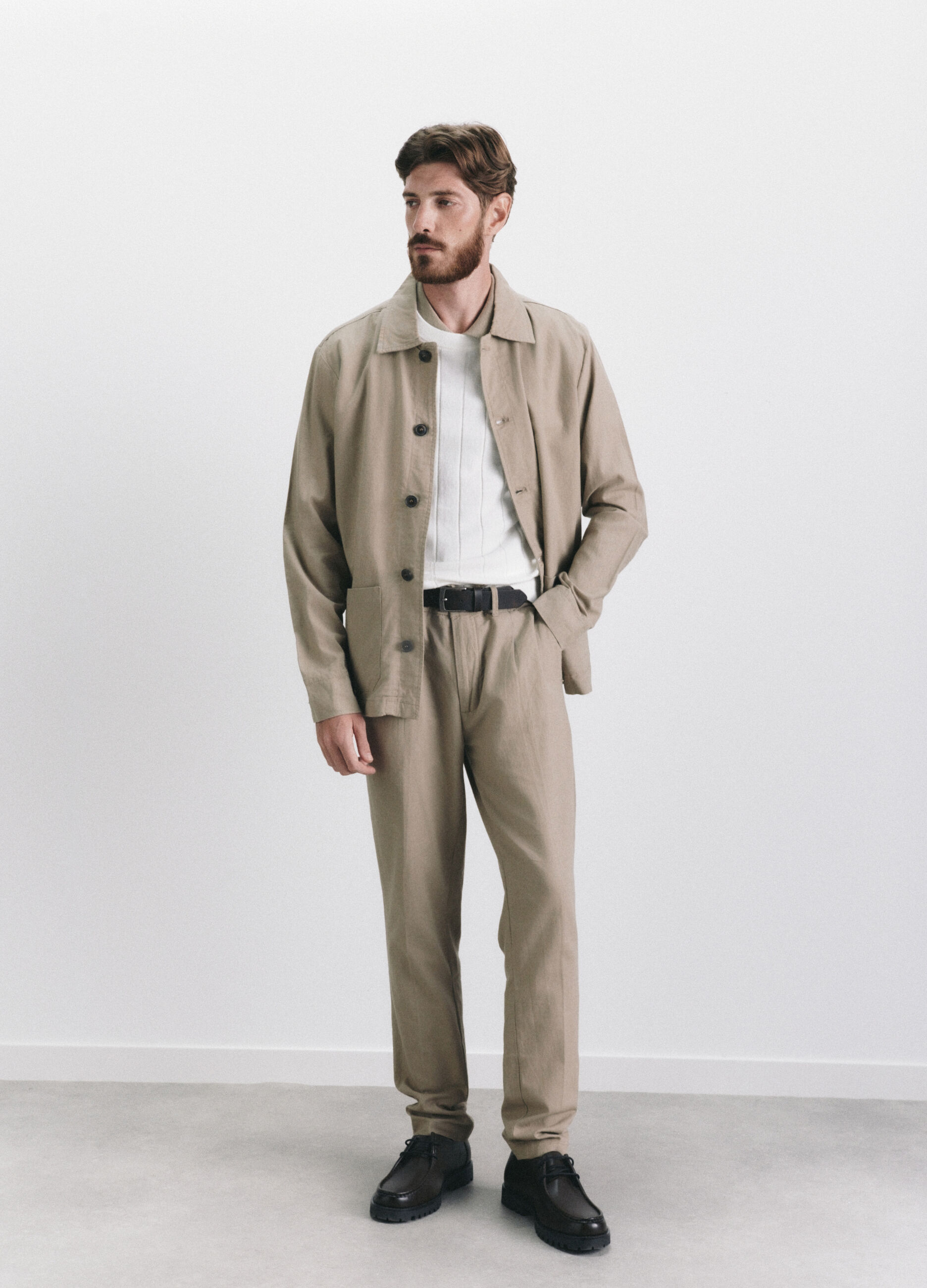 Pantalone chino in lino e cotone uomo_0