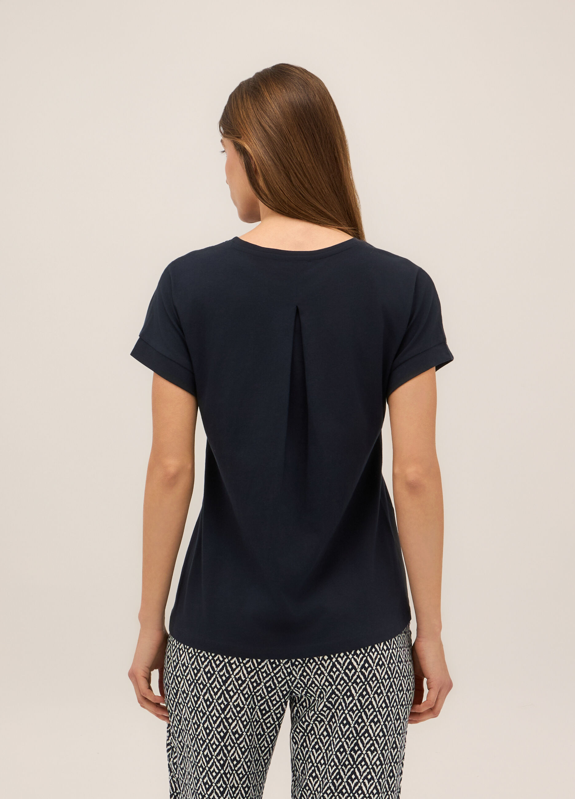 T-shirt in jersey di puro cotone donna_1