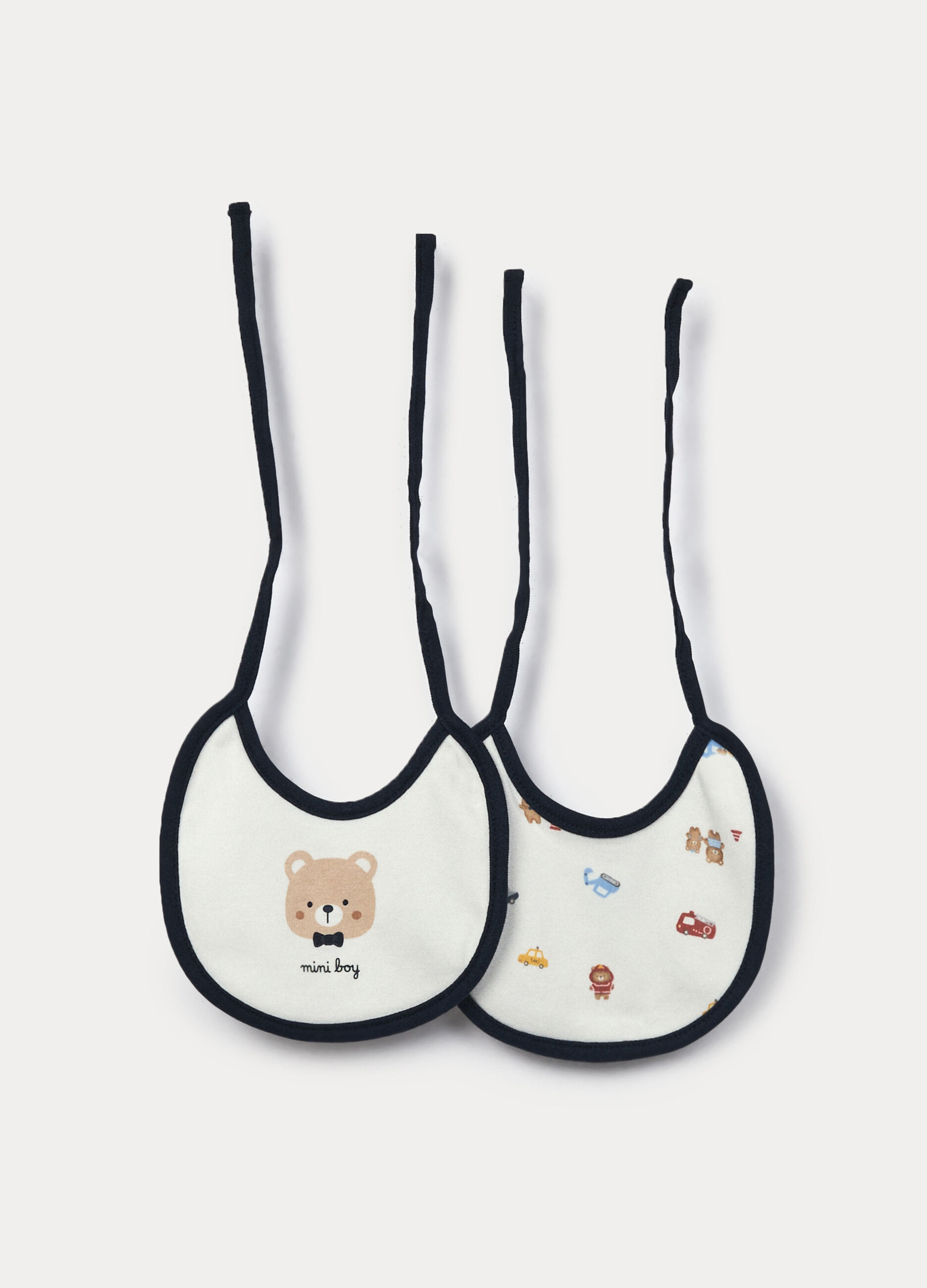 Pack 2 bavaglini in interlock di puro cotone neonato_0