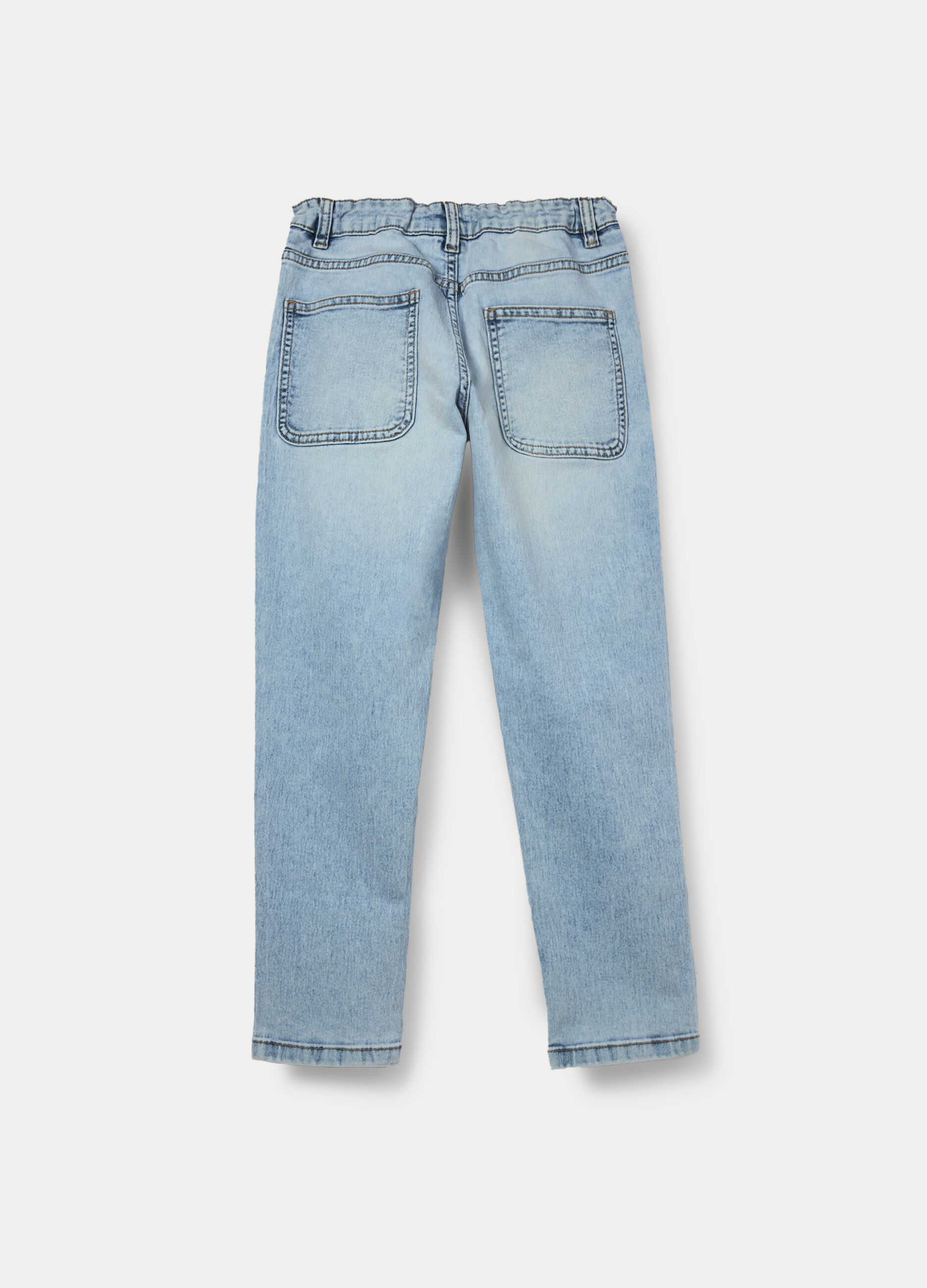 Pantaloni in denim di misto cotone ragazzo_1